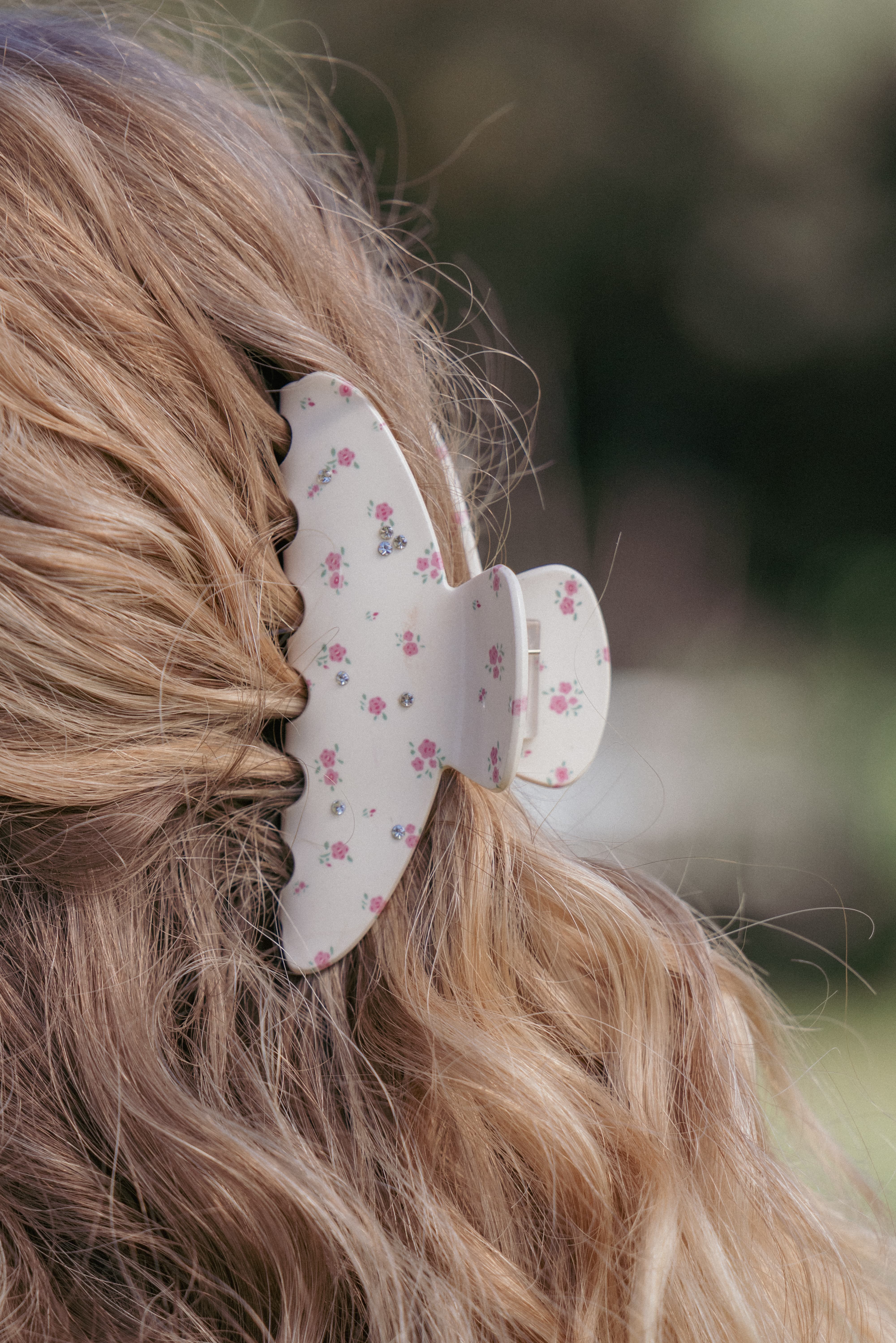ACCESSORIES Adelaide Hair Clip - Cream Floral