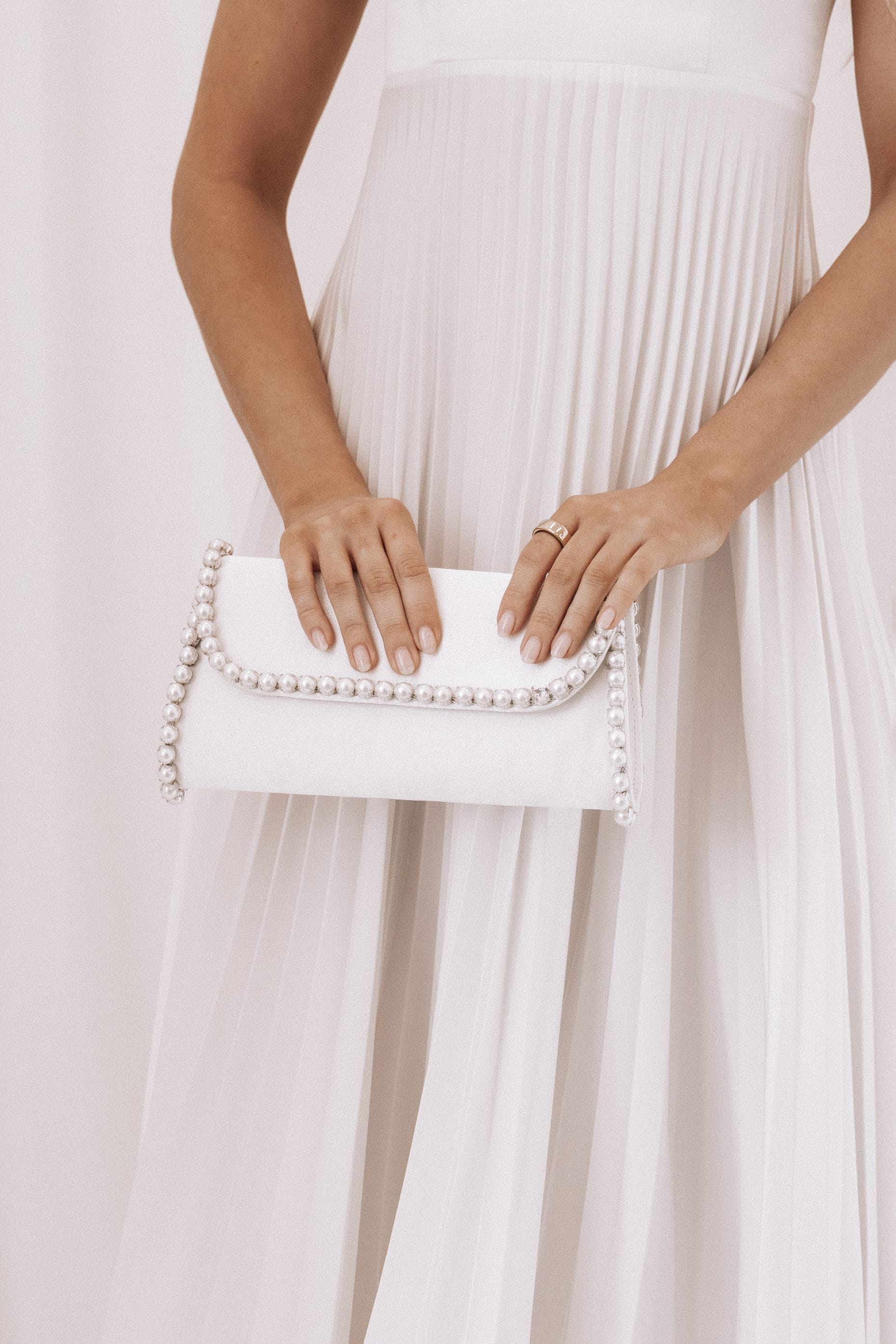 ACCESSORIES Allegra Pearl Handbag - White