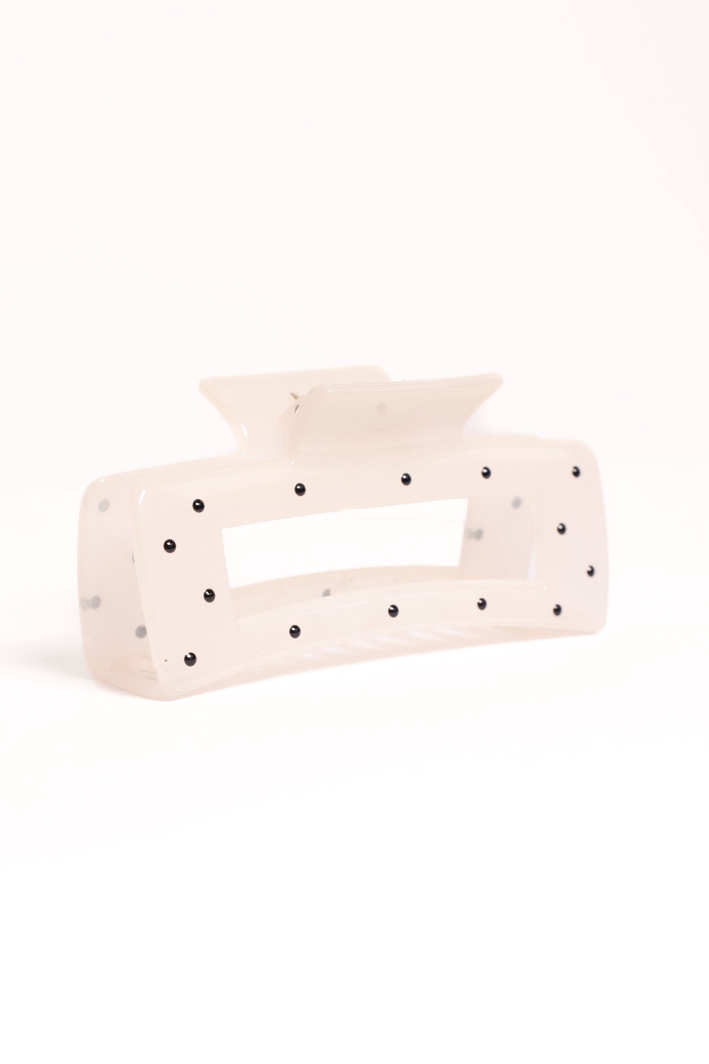 ACCESSORIES Avah Hair Clip - White Polka Dot