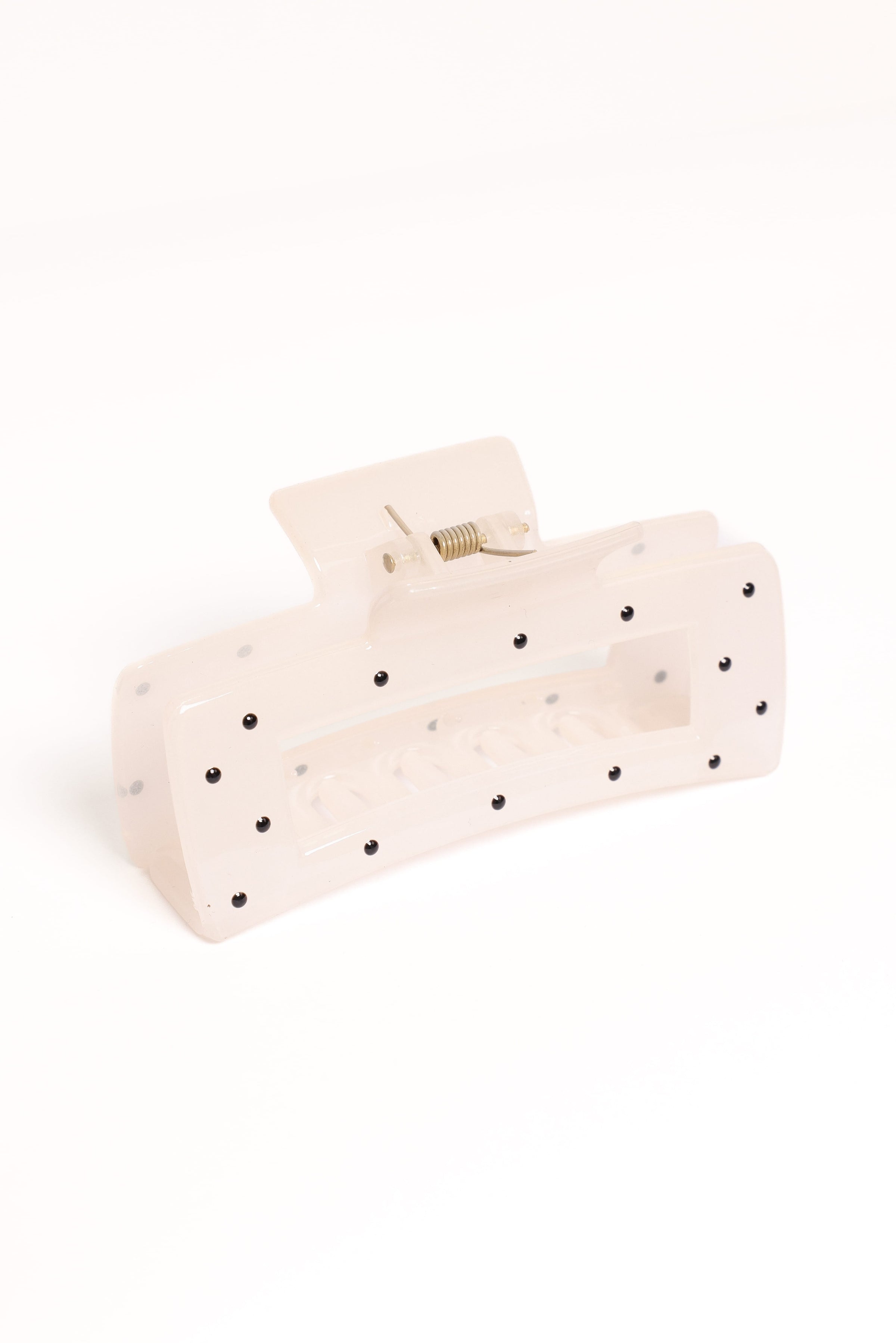 ACCESSORIES Avah Hair Clip - White Polka Dot