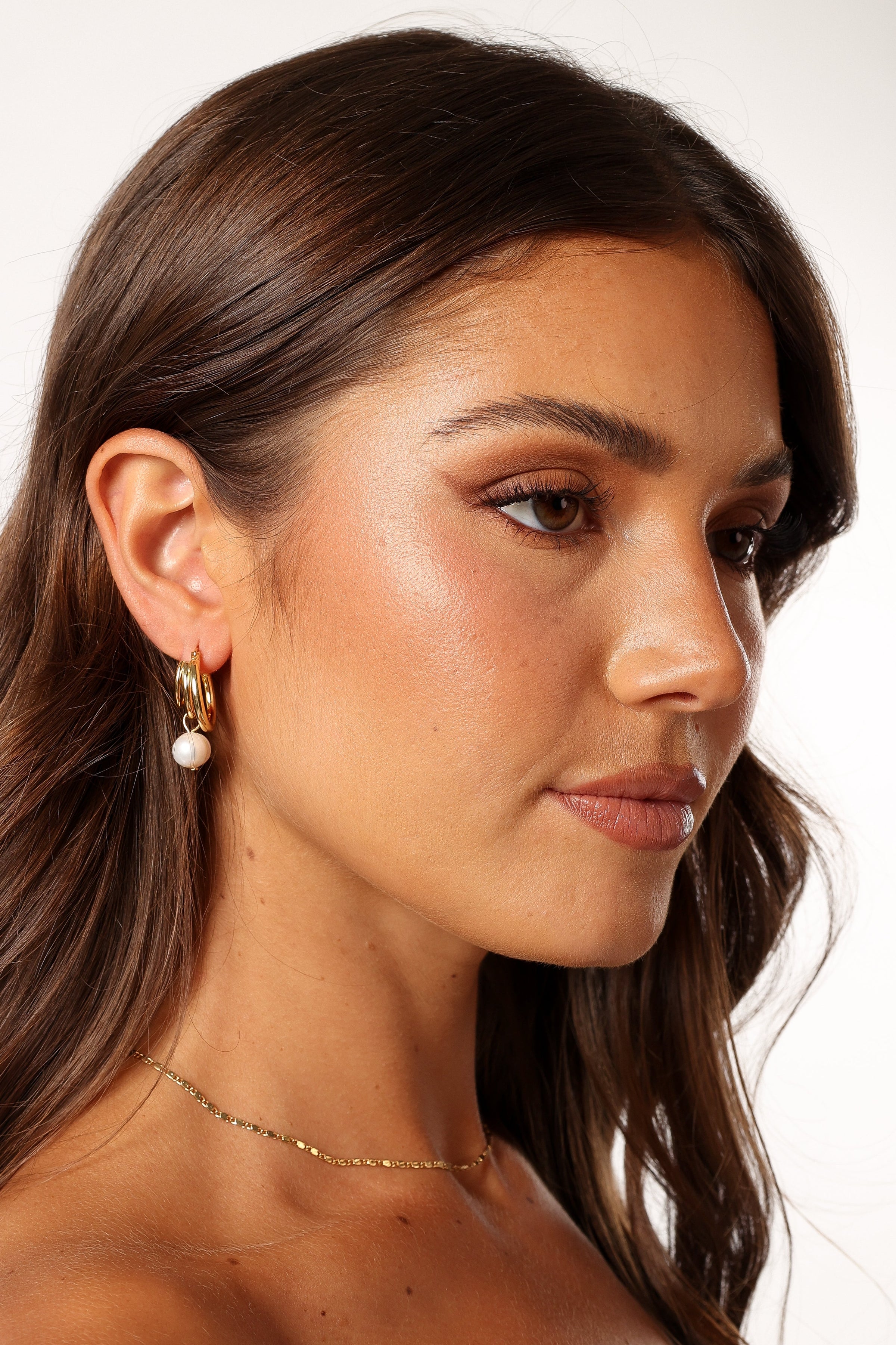 ACCESSORIES @Bernyce Hoop Pear Earrings - Gold