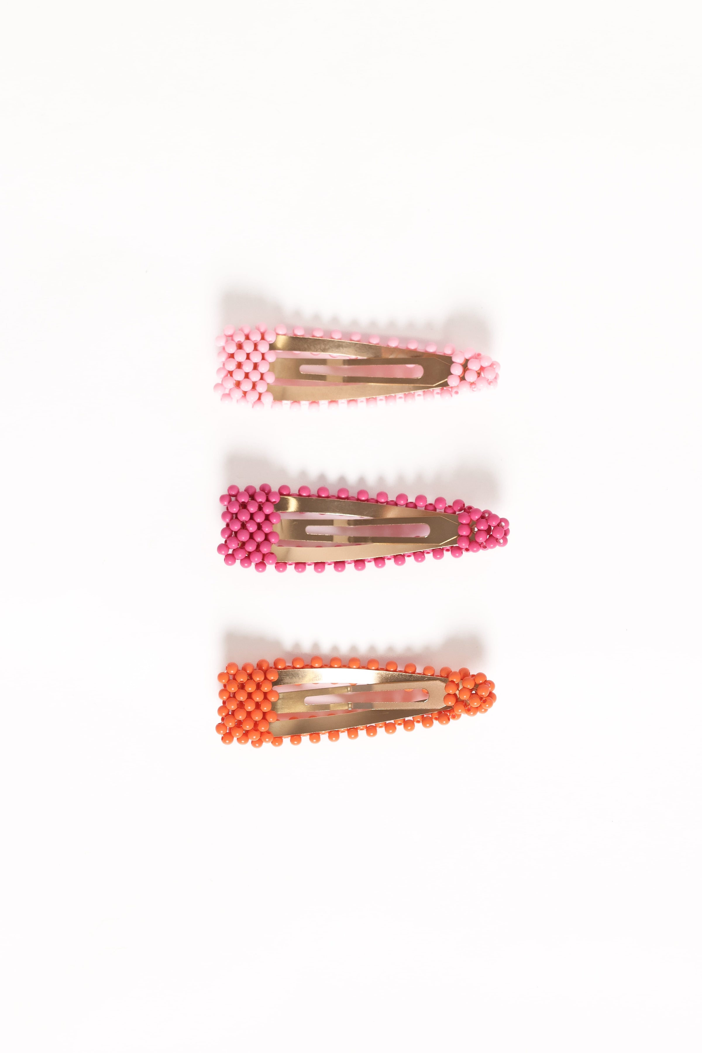 ACCESSORIES Billie 3 Pack Hair Clips - Pink/Orange