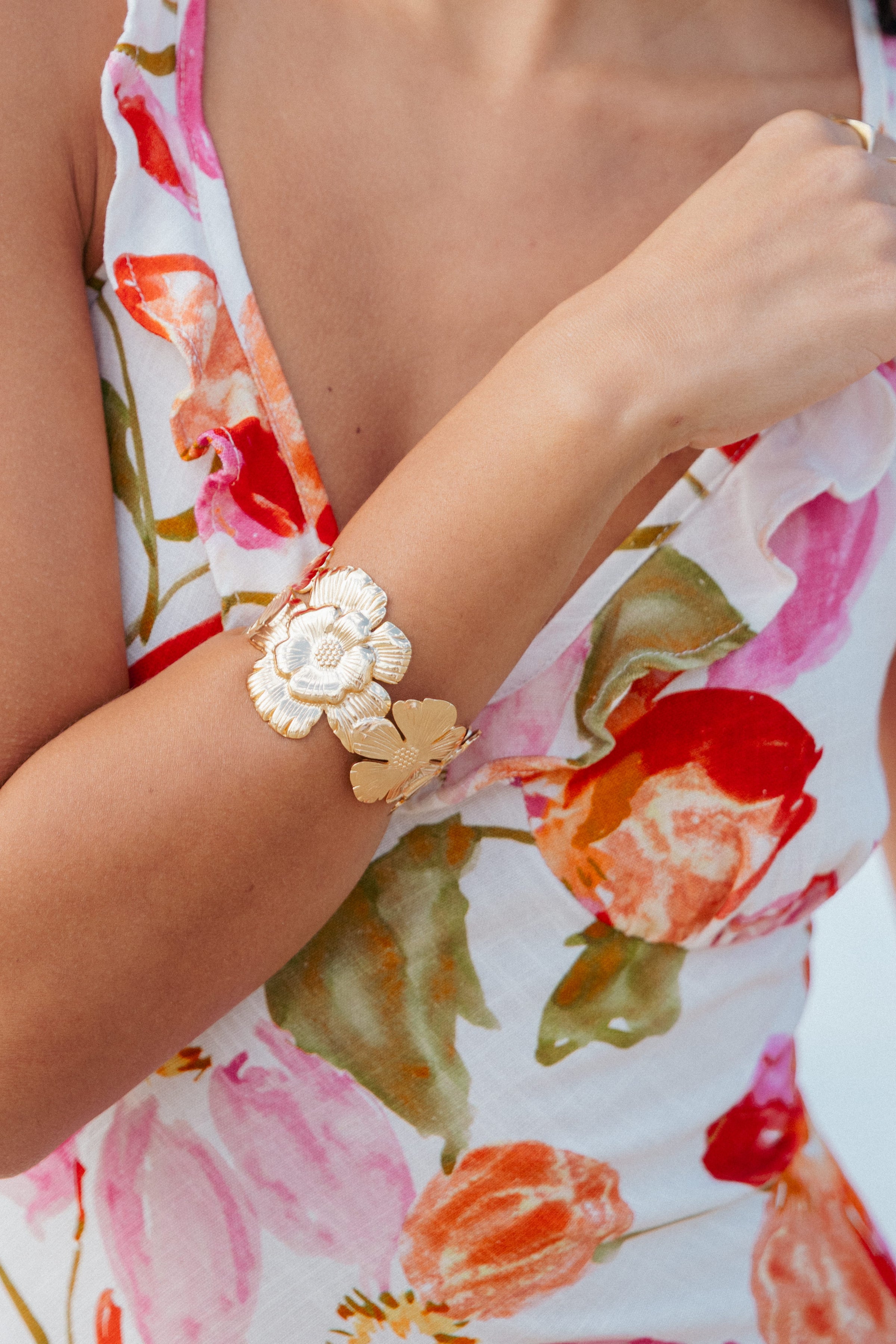 ACCESSORIES Bloom Cuff Bracelet - Gold