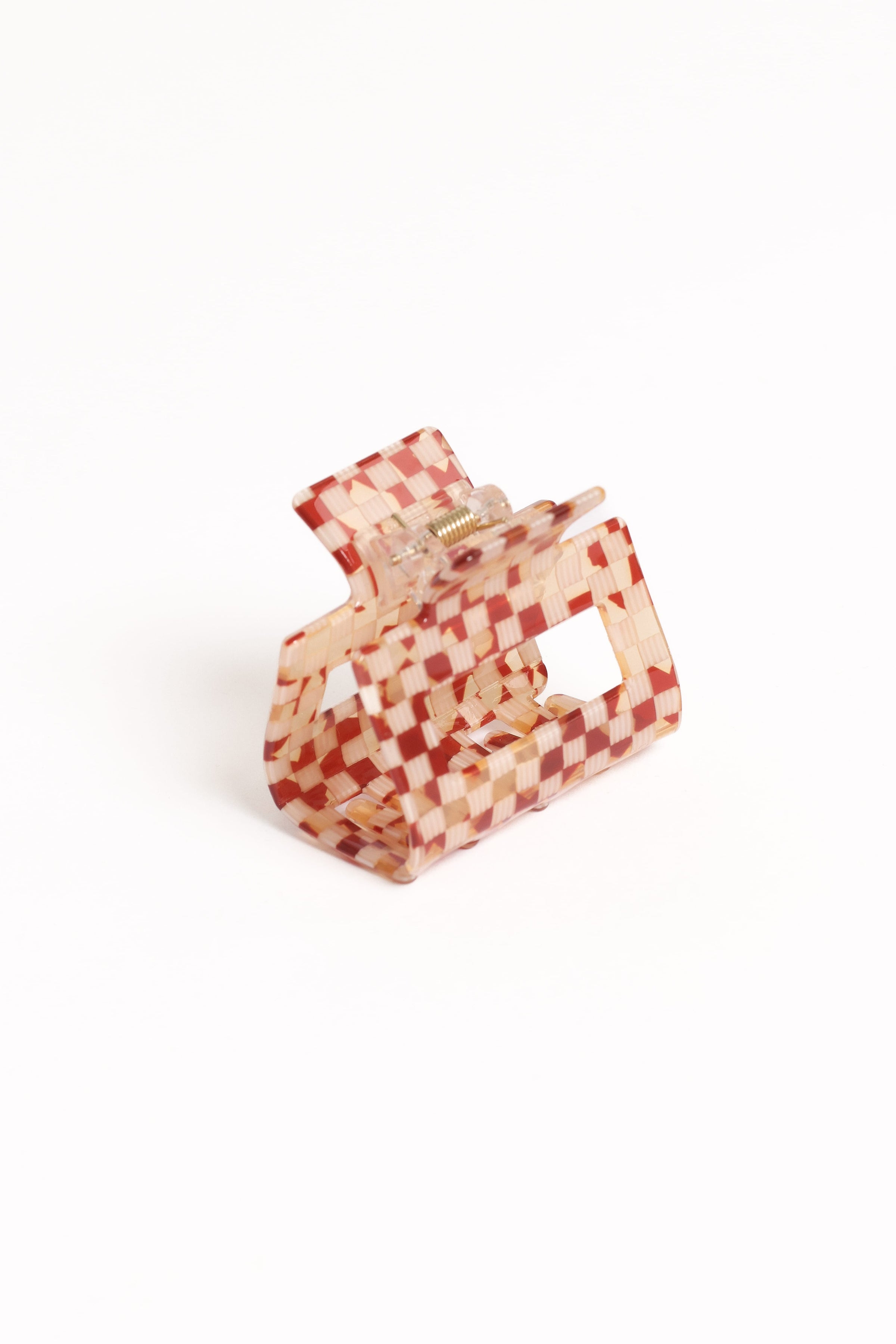 ACCESSORIES Capri Hair Clip - Tan Check