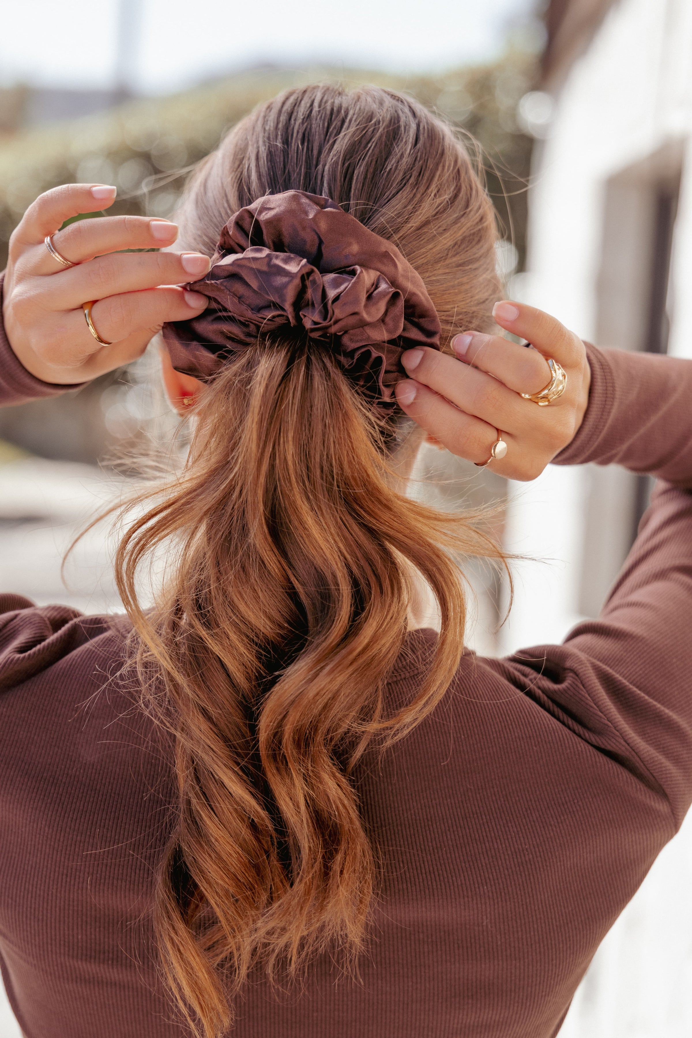 ACCESSORIES Cooper Scrunchie - Chocolate Brown