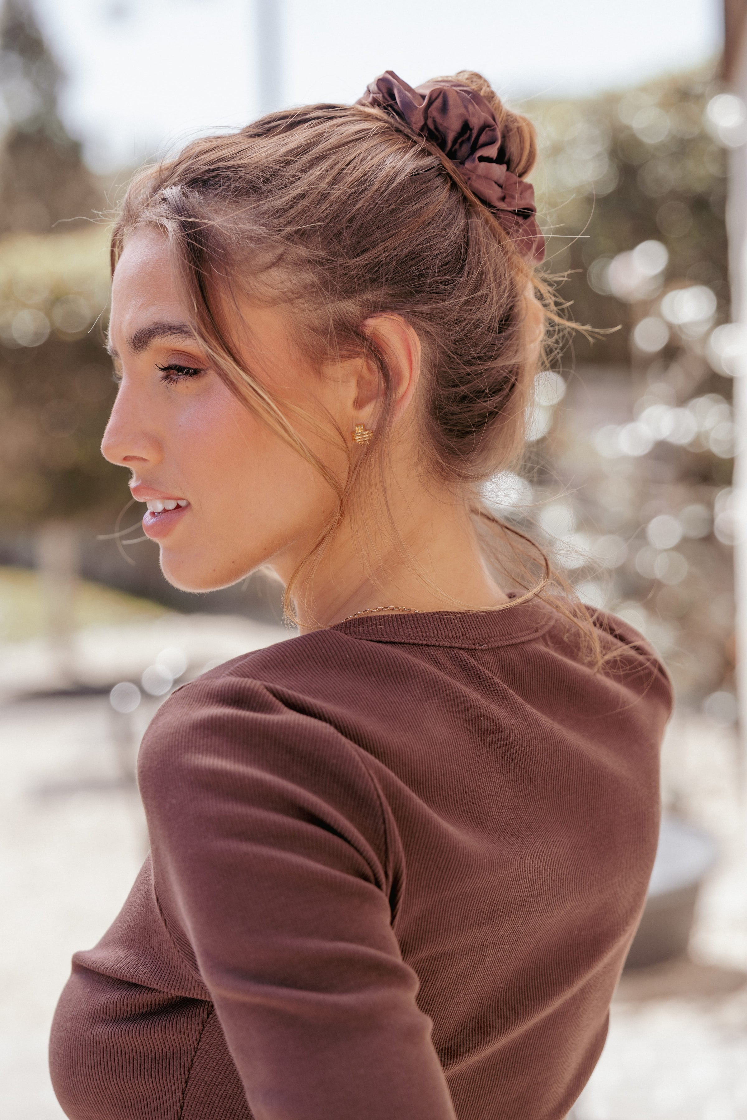 ACCESSORIES Cooper Scrunchie - Chocolate Brown