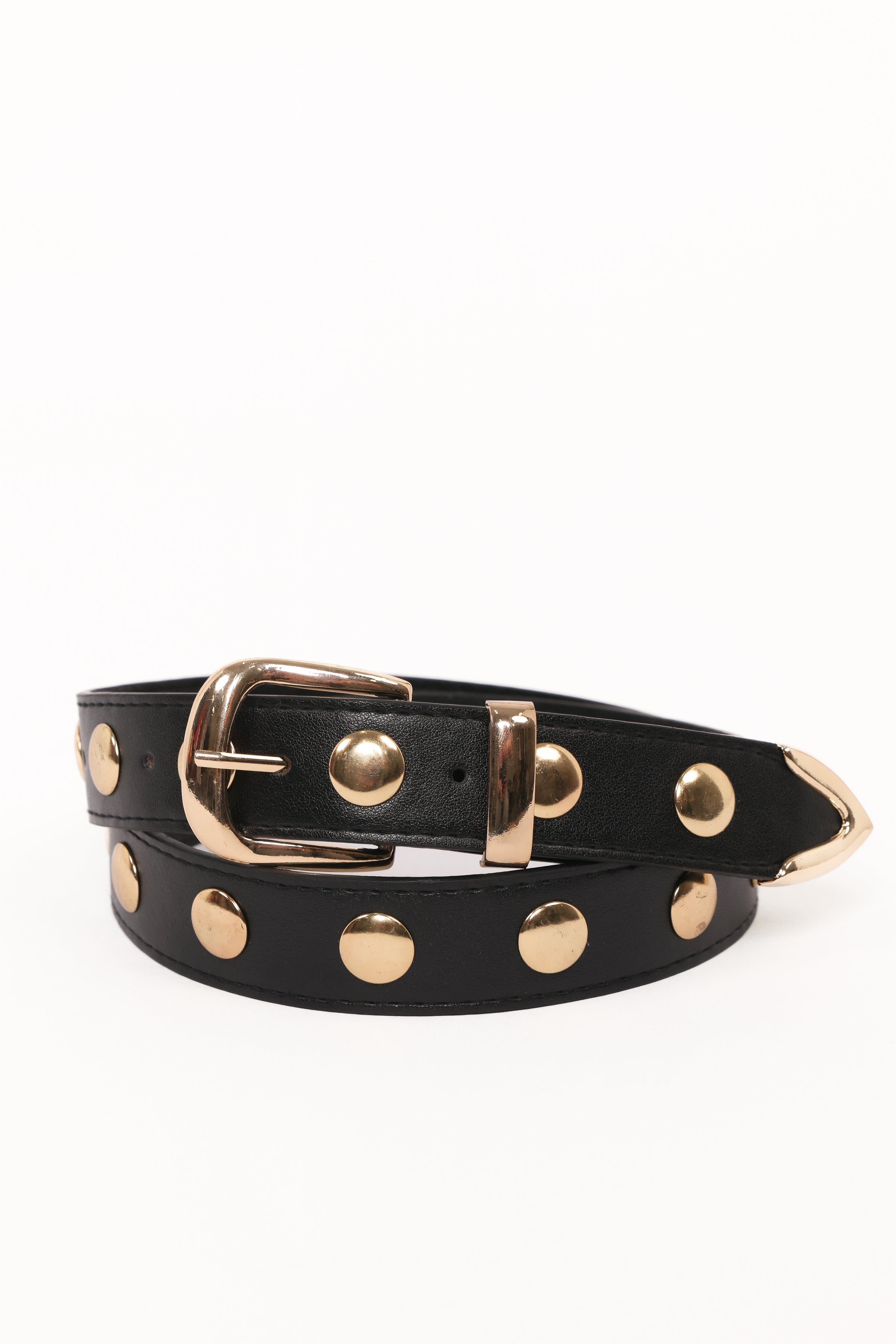 ACCESSORIES Dallas Studded Belt - Black