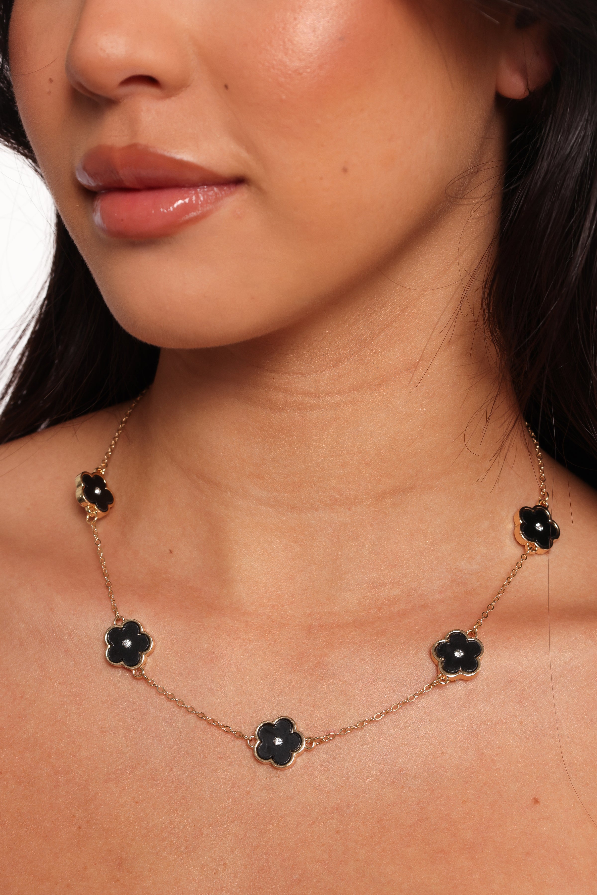 ACCESSORIES Dorothea Flower Necklace/Bracelet Set - Gold