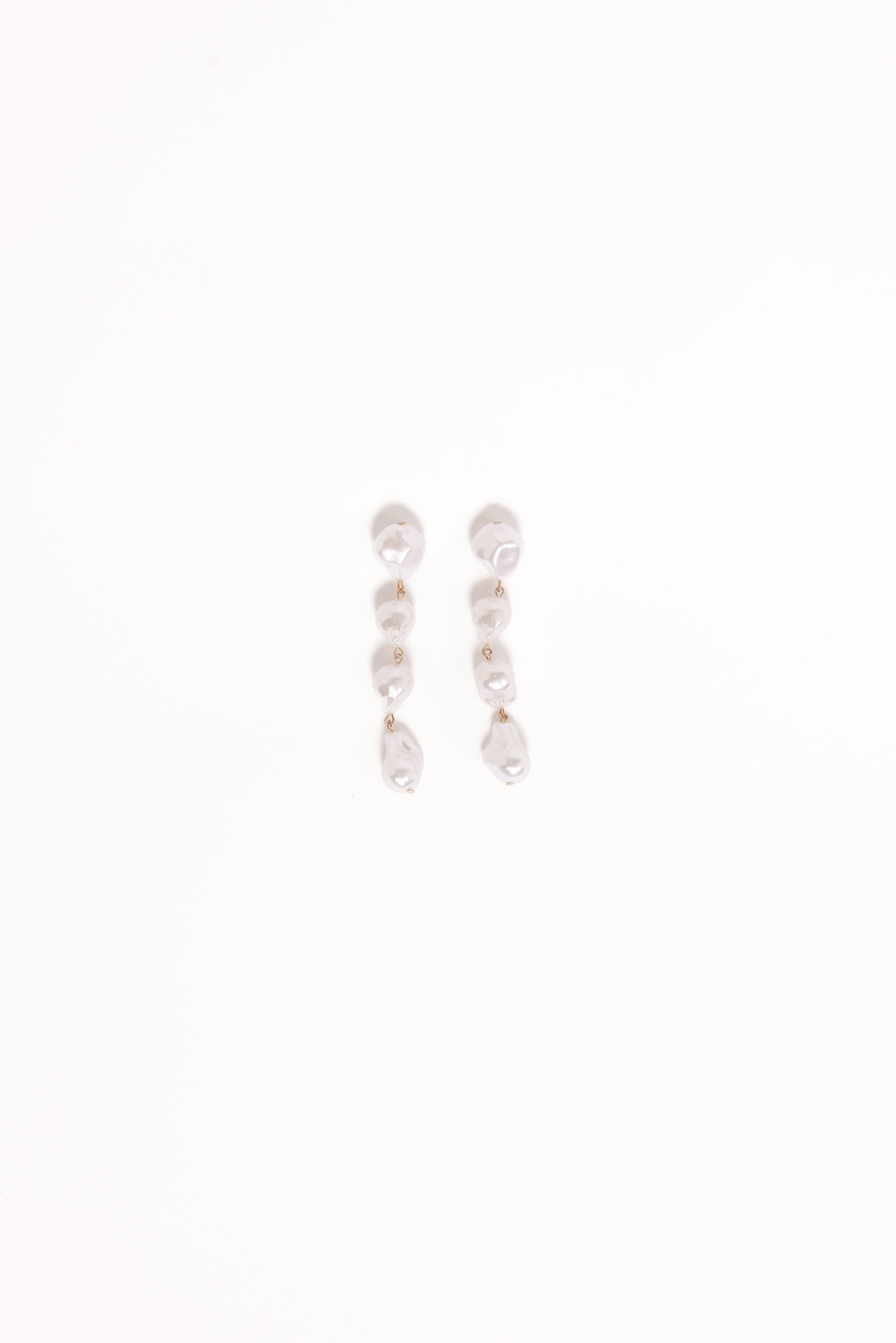 ACCESSORIES Elyse Drop Earrings - Pearl