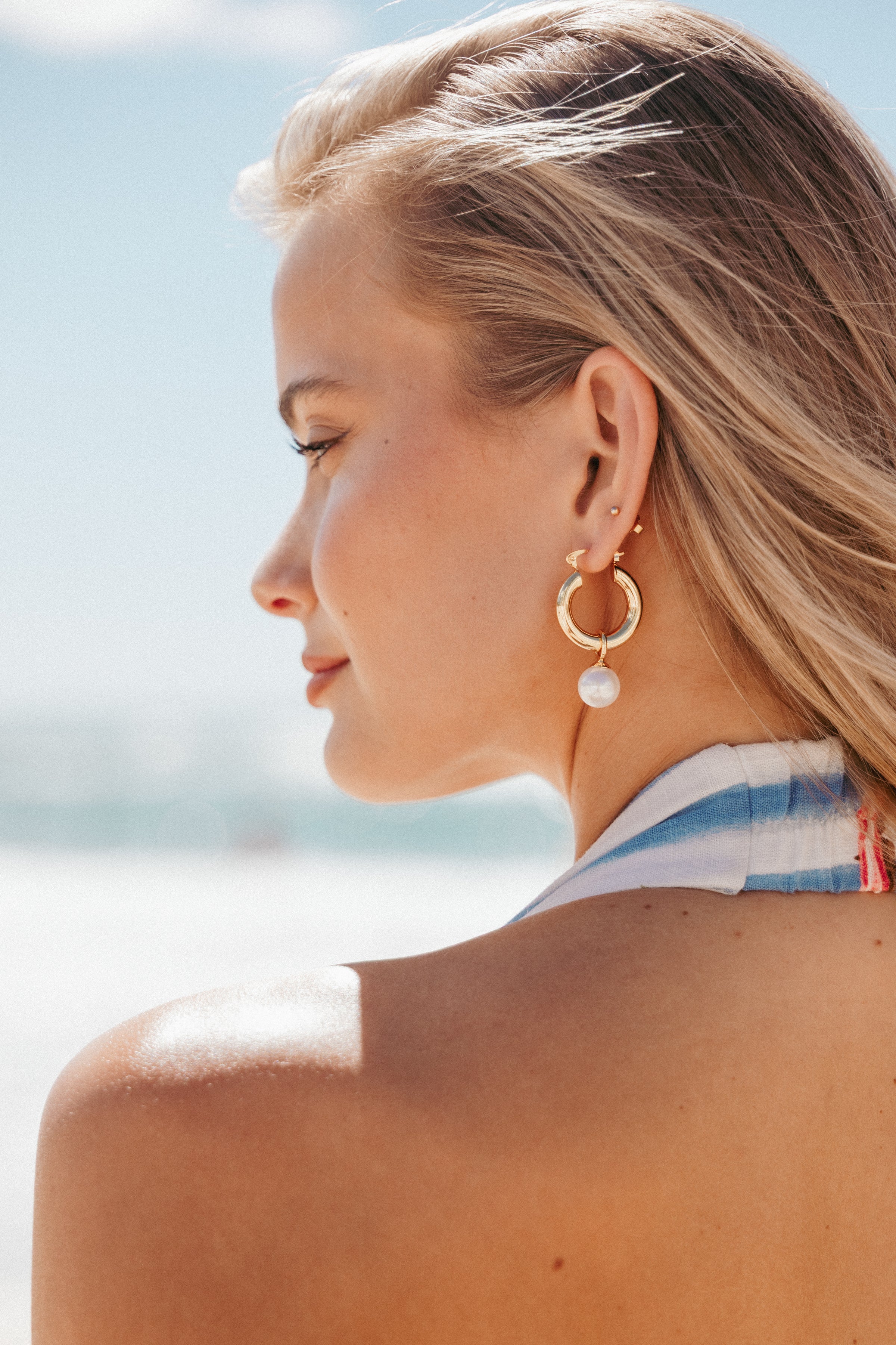 ACCESSORIES Geneva Earrings - Gold/Pearl