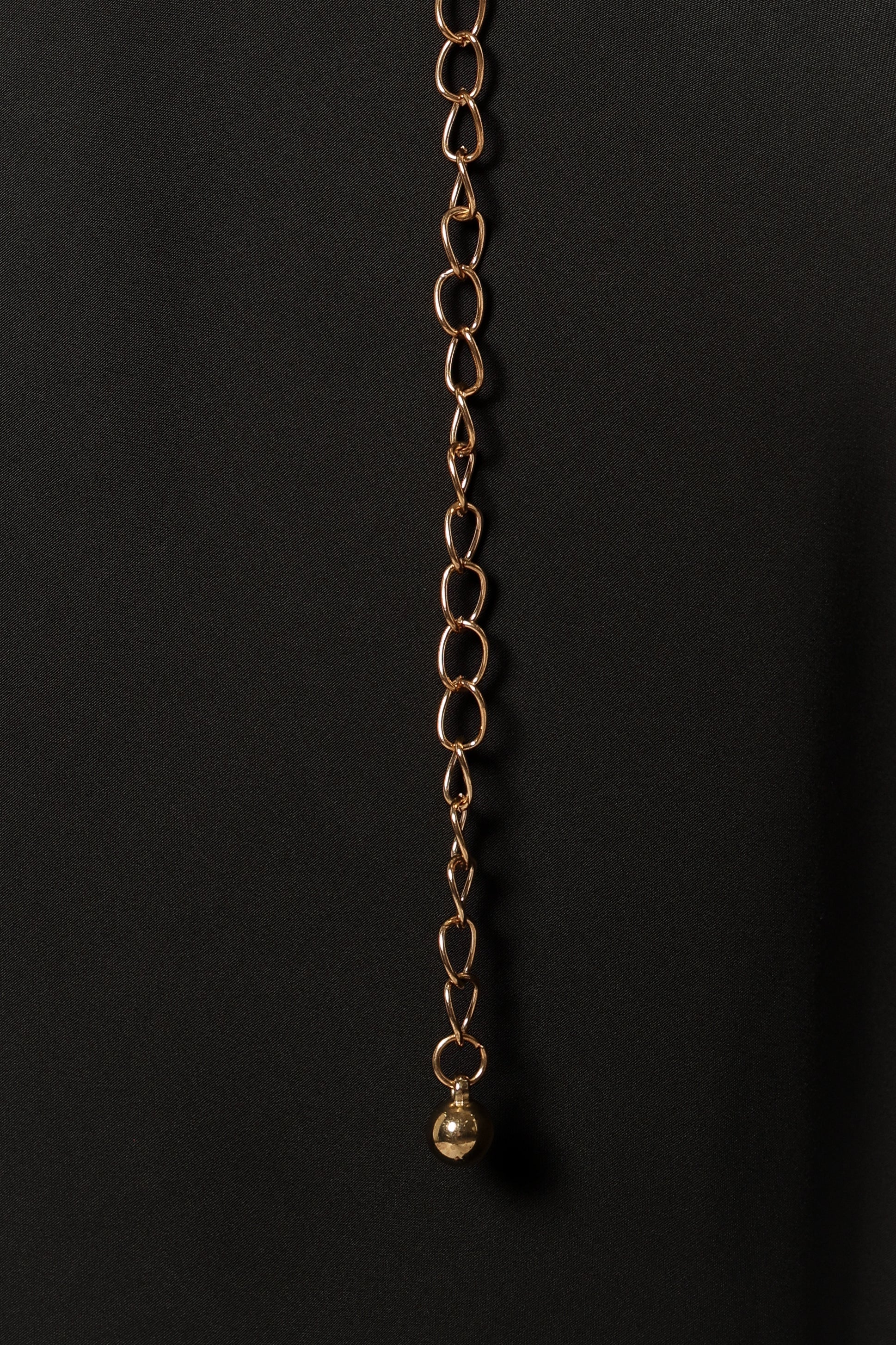 ACCESSORIES @Harper Plaited Belt - Gold Black