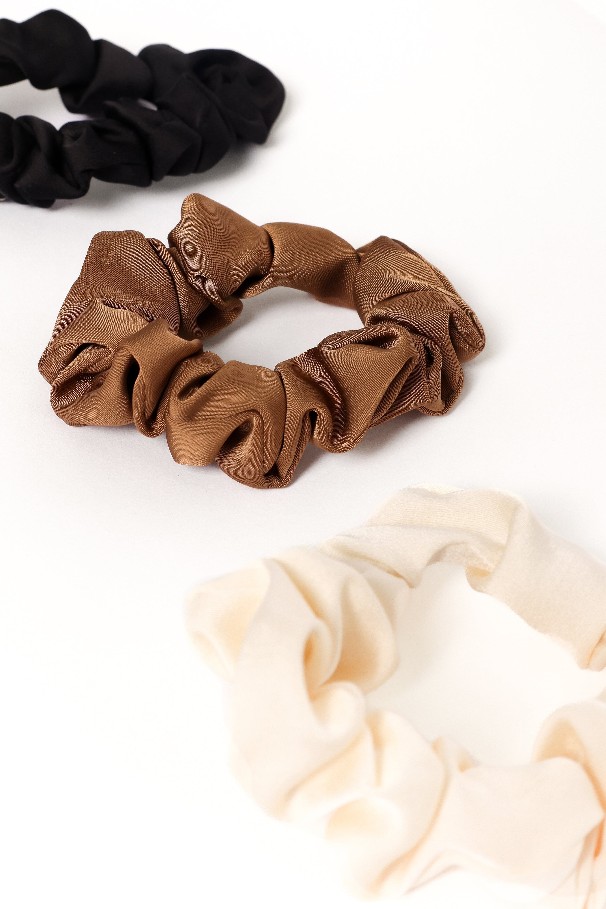 ACCESSORIES Karina Hair Ties - Cream/Brown/Black