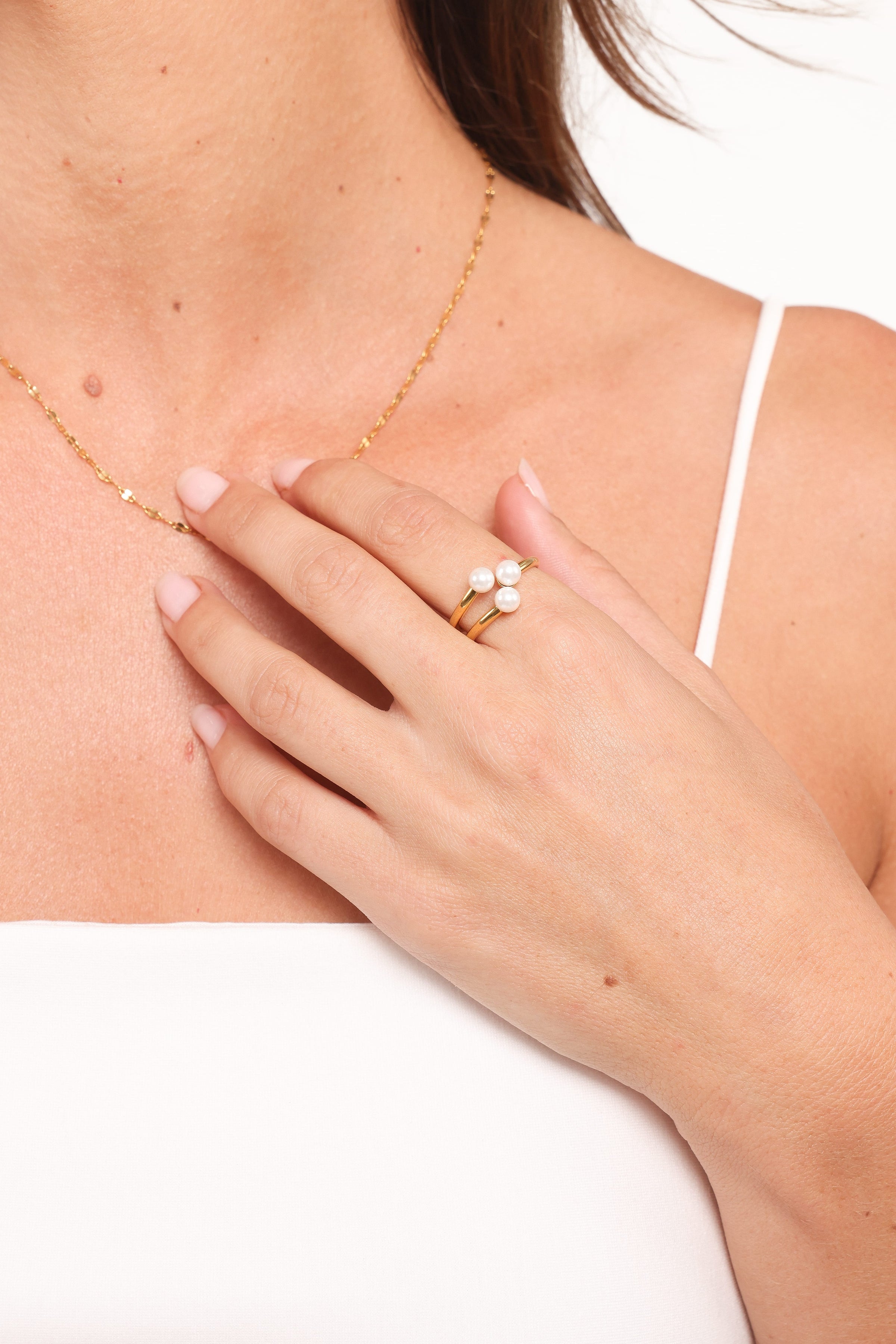 ACCESSORIES Kelsey Pearl Ring - Gold
