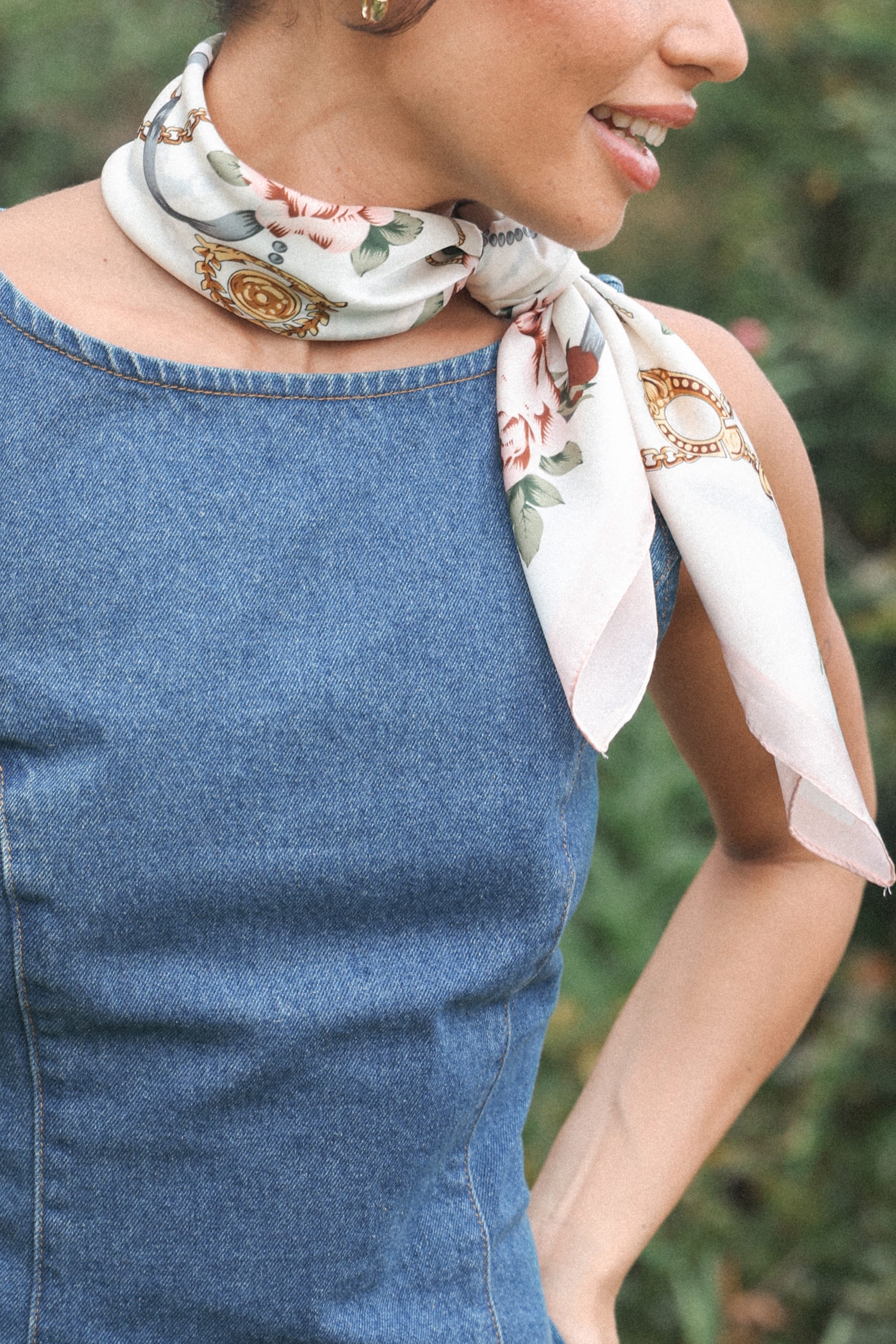 ACCESSORIES Kennedy Hair Scarf - White Floral
