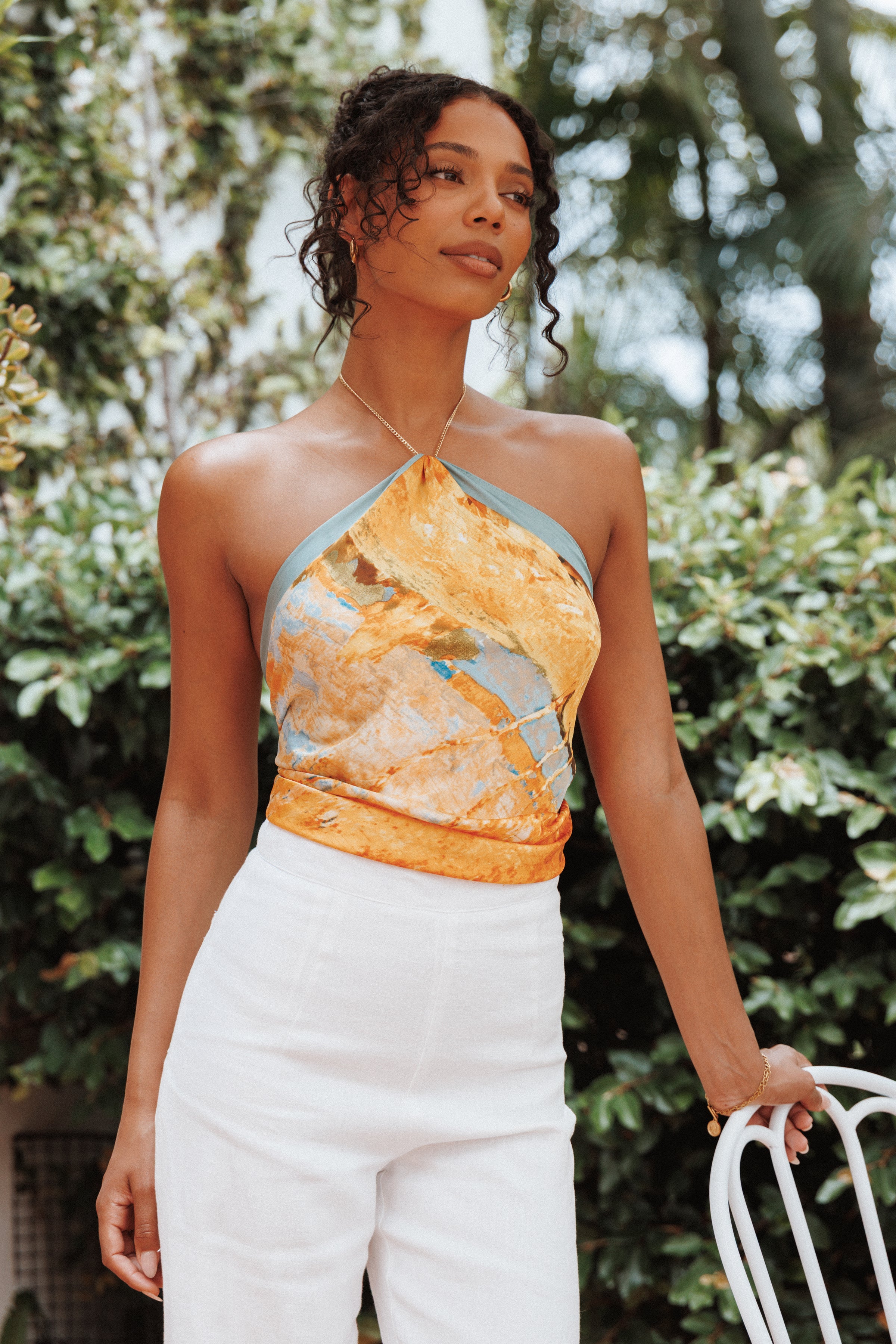 ACCESSORIES Loreta Hair Scarf - Yellow/Blue