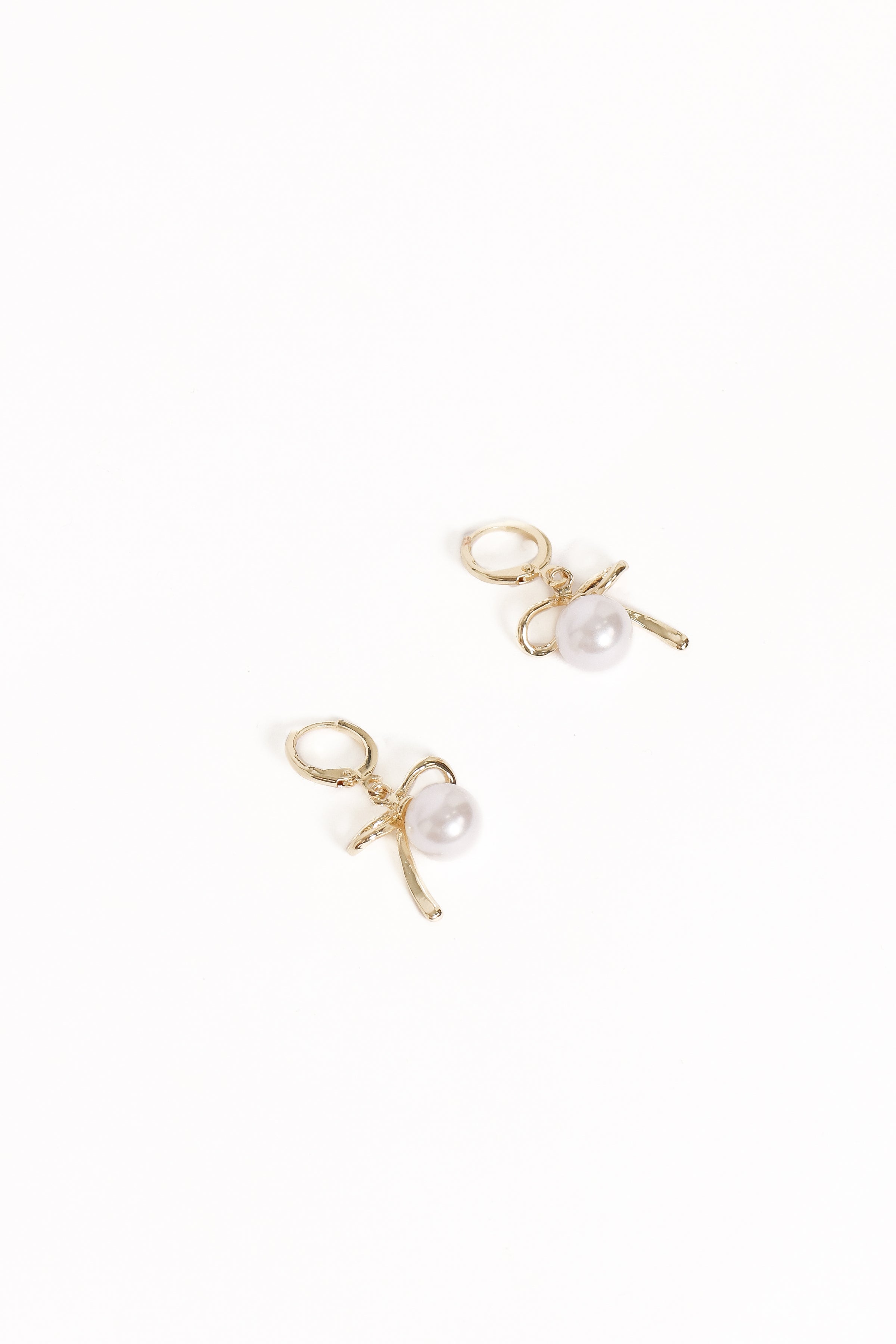 ACCESSORIES Louisa Bow Earrings - Gold/Pearl