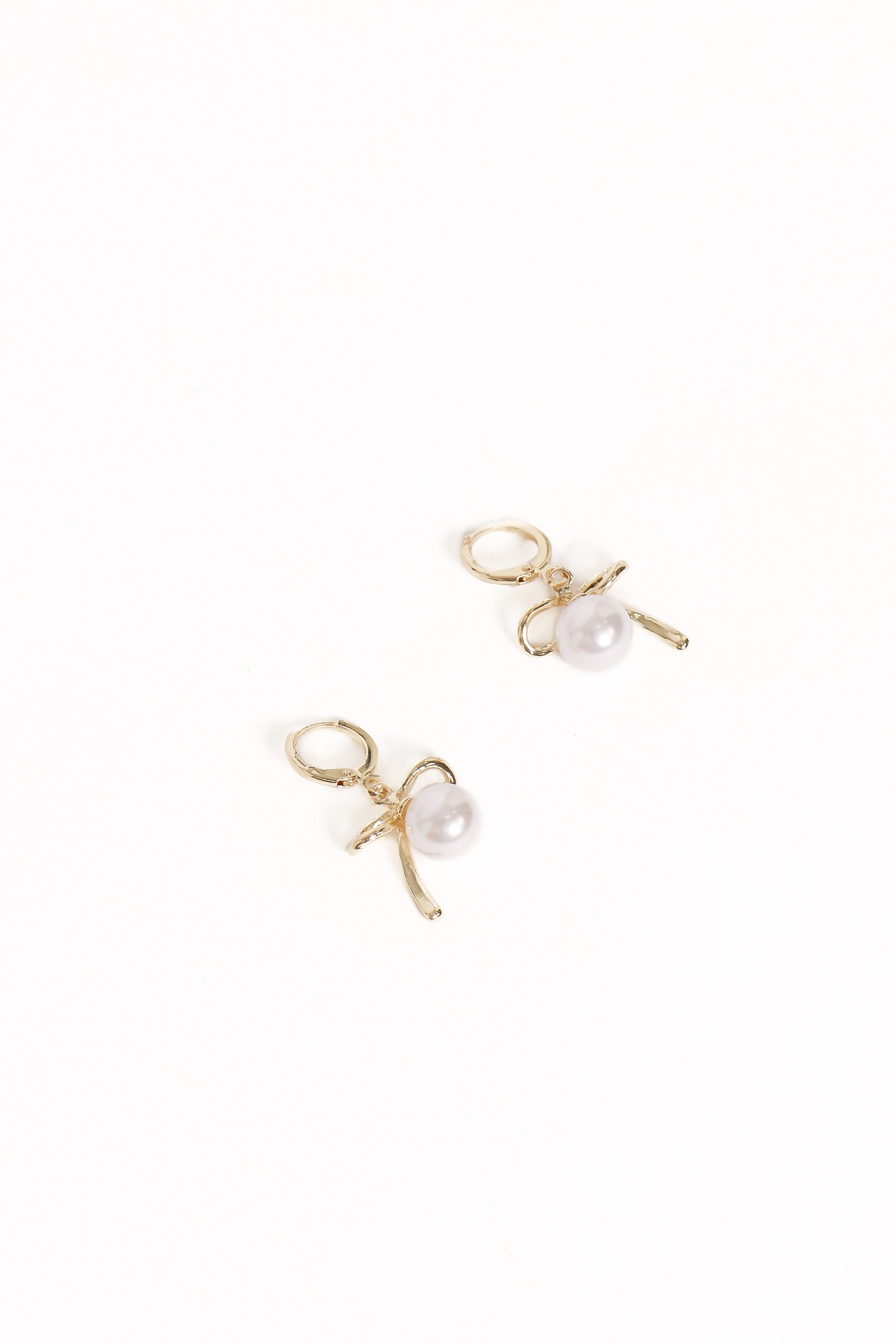 ACCESSORIES Louisa Bow Earrings - Gold/Pearl