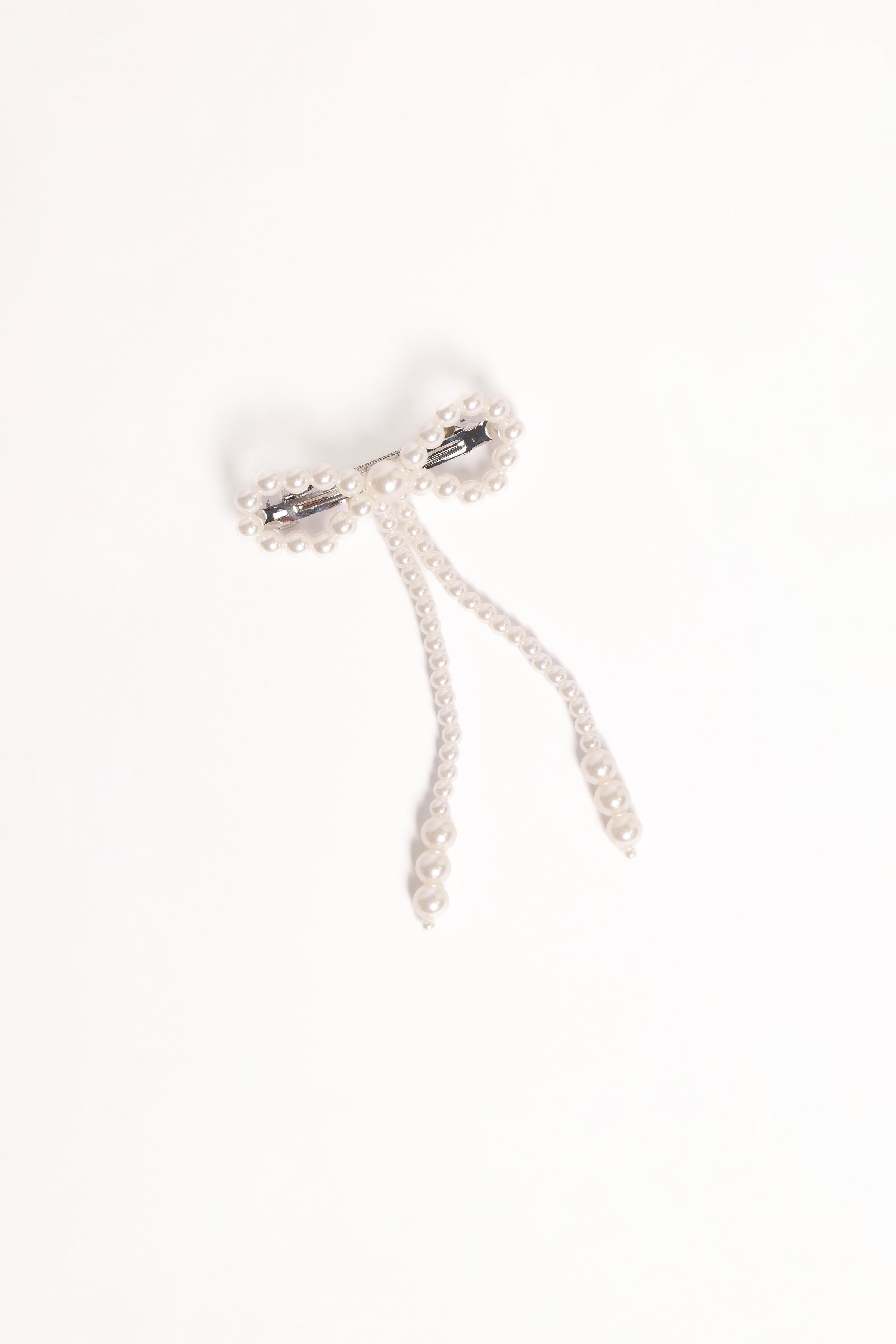 ACCESSORIES Marcella Hair Bow Clip - Pearl