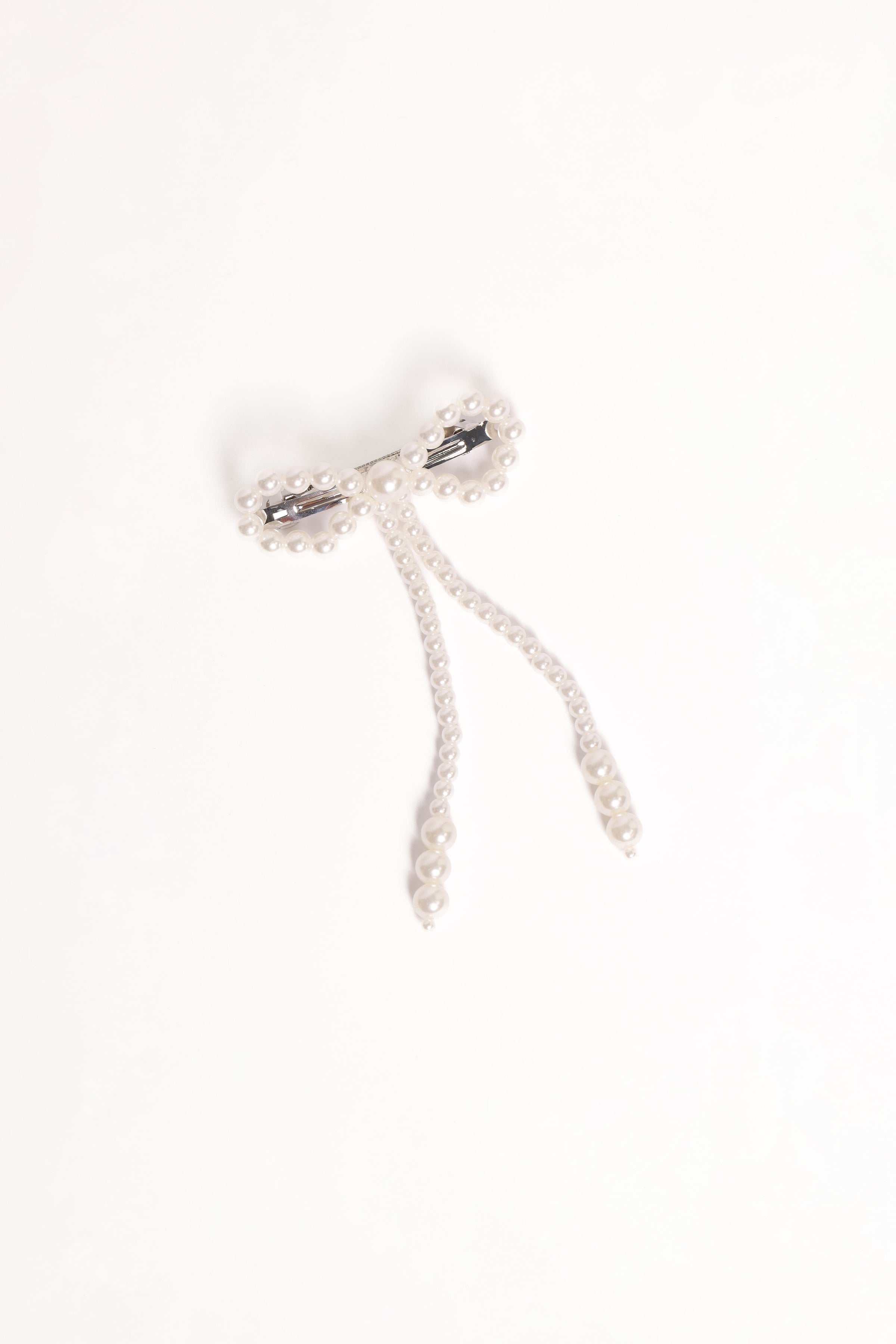 ACCESSORIES Marcella Hair Bow Clip - Pearl