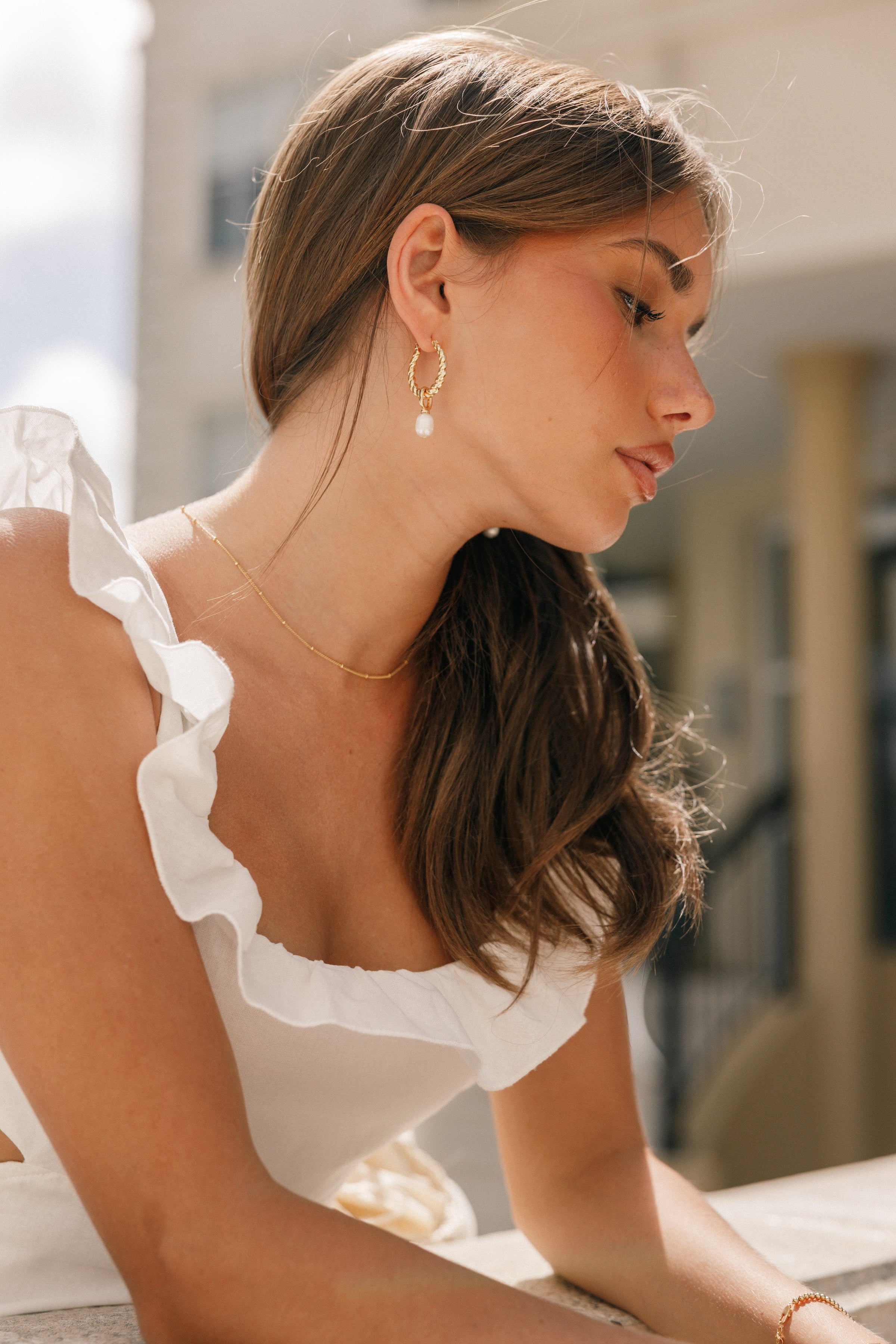 ACCESSORIES @Monika Hoop Earrings - Gold