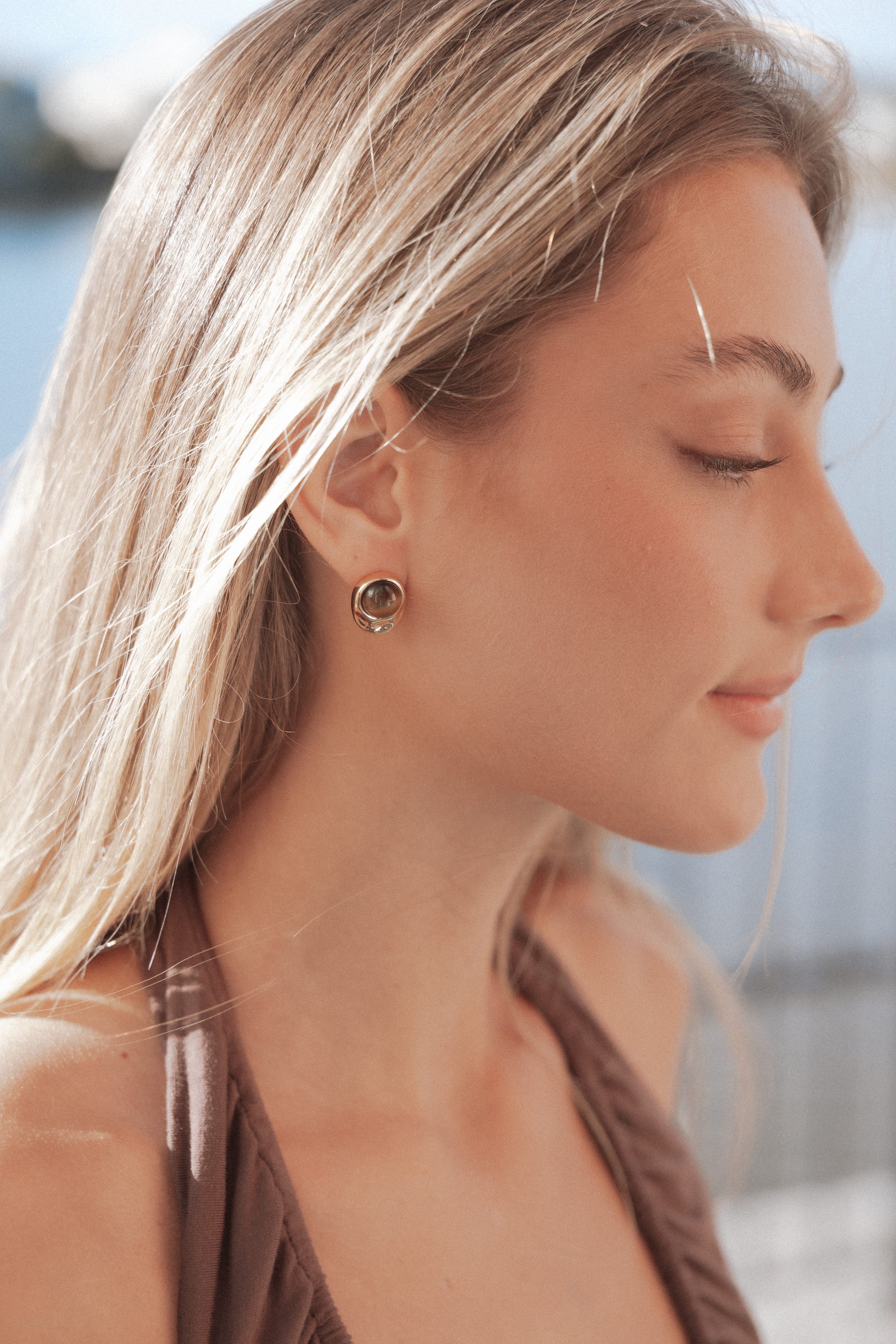 ACCESSORIES Nova Earrings - Brown/Gold