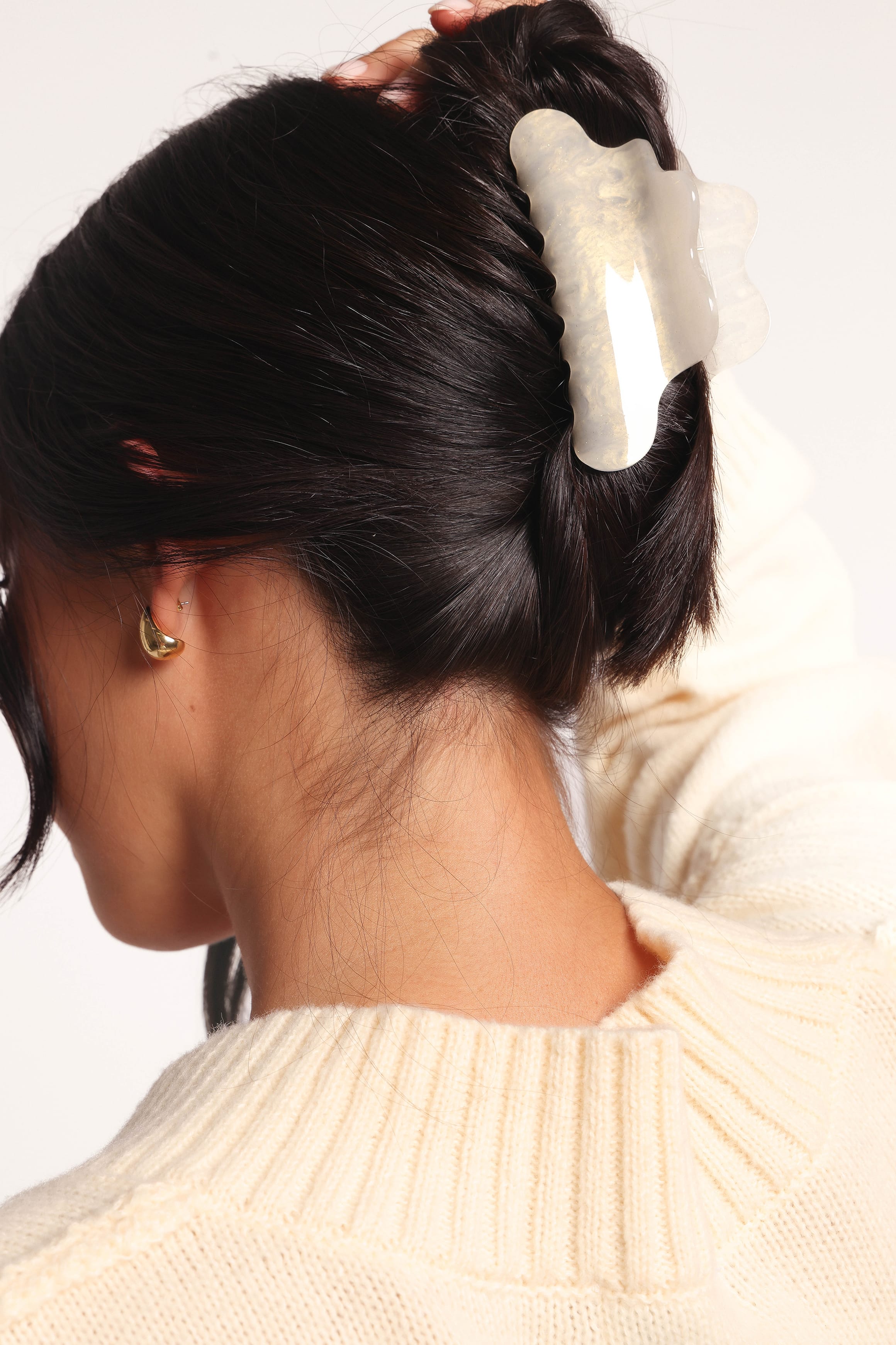 ACCESSORIES Peta Hair Clip - Pearl