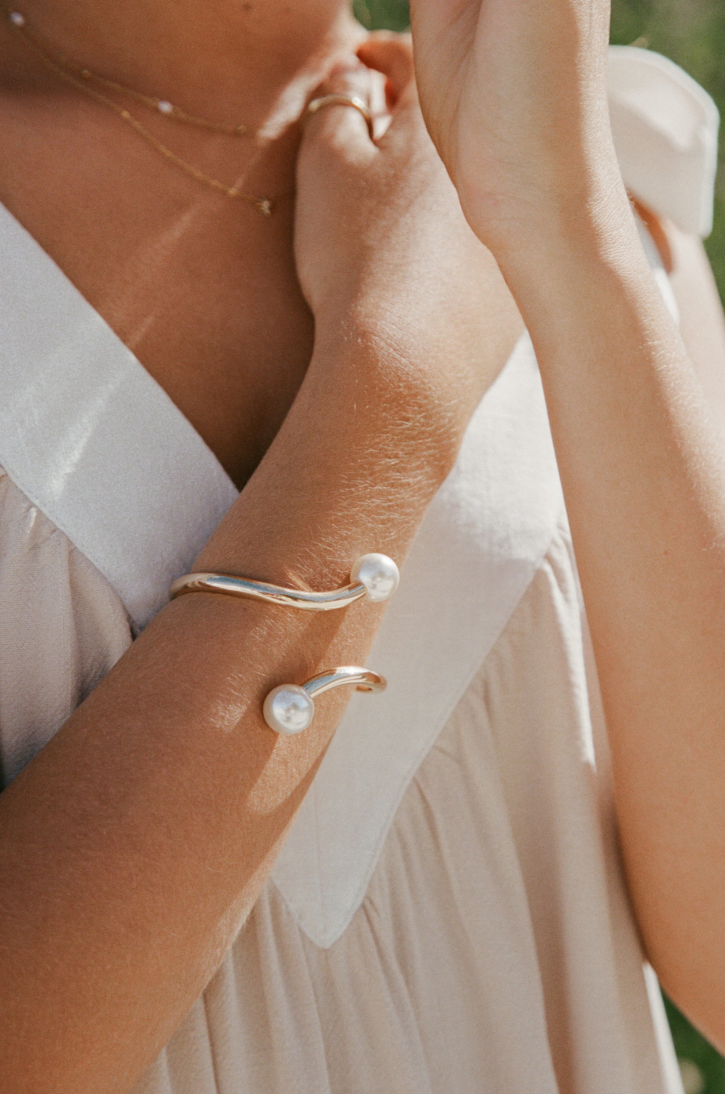ACCESSORIES Petra Cuff - Gold/Pearl