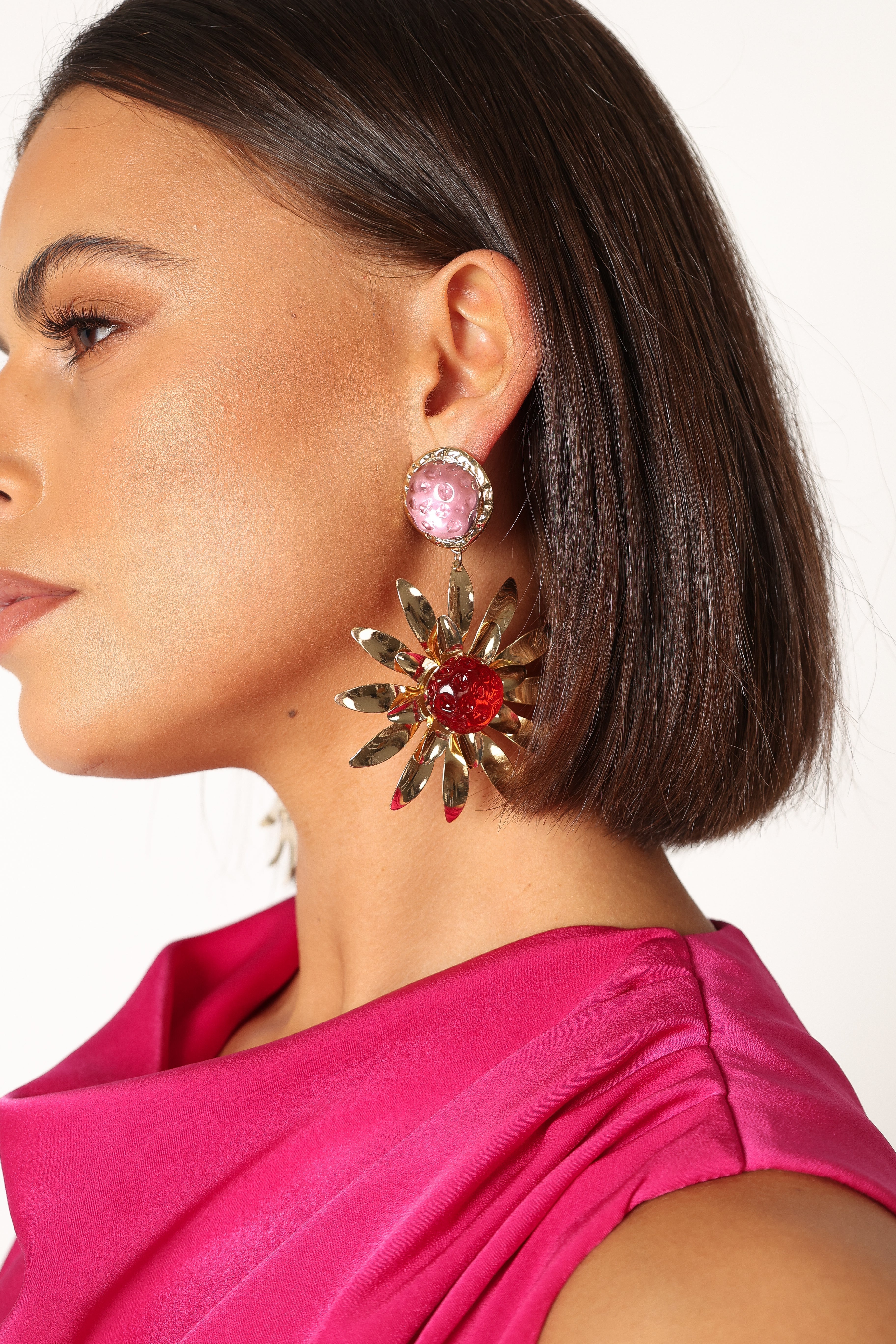 ACCESSORIES @Rani Statement Earrings - Gold Multi