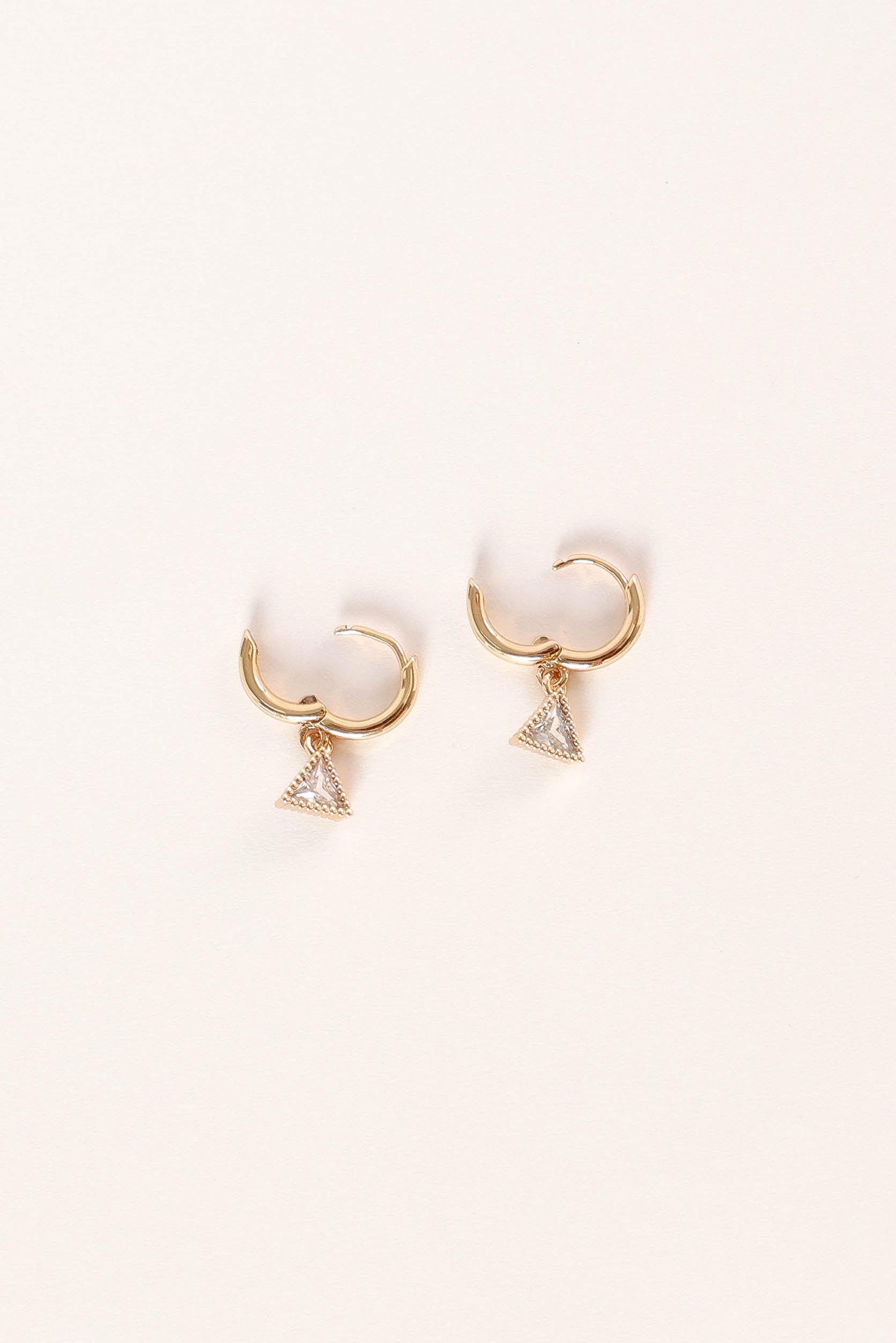 ACCESSORIES @Regina Triangle Drop Earrings - Gold