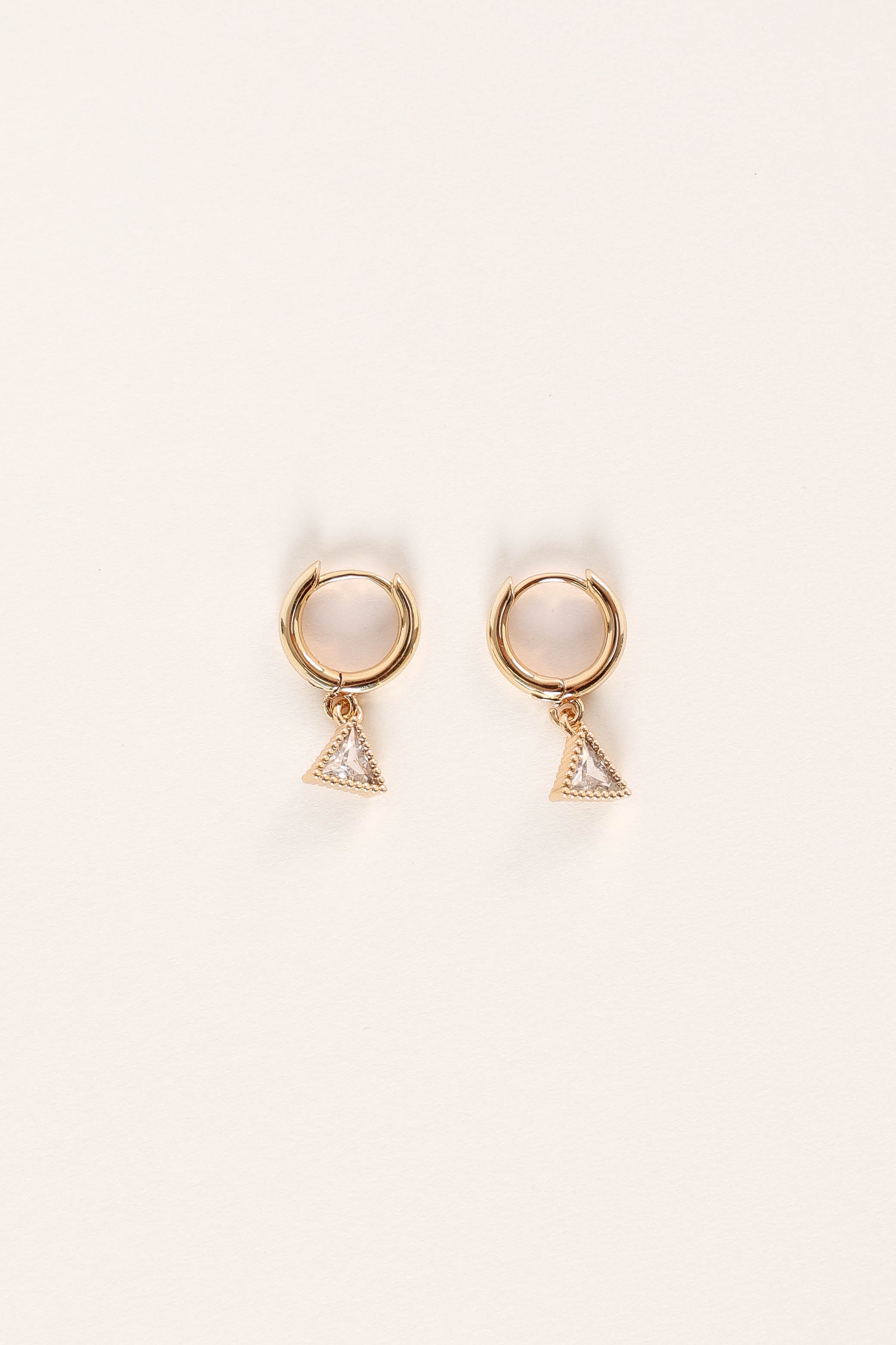 ACCESSORIES @Regina Triangle Drop Earrings - Gold