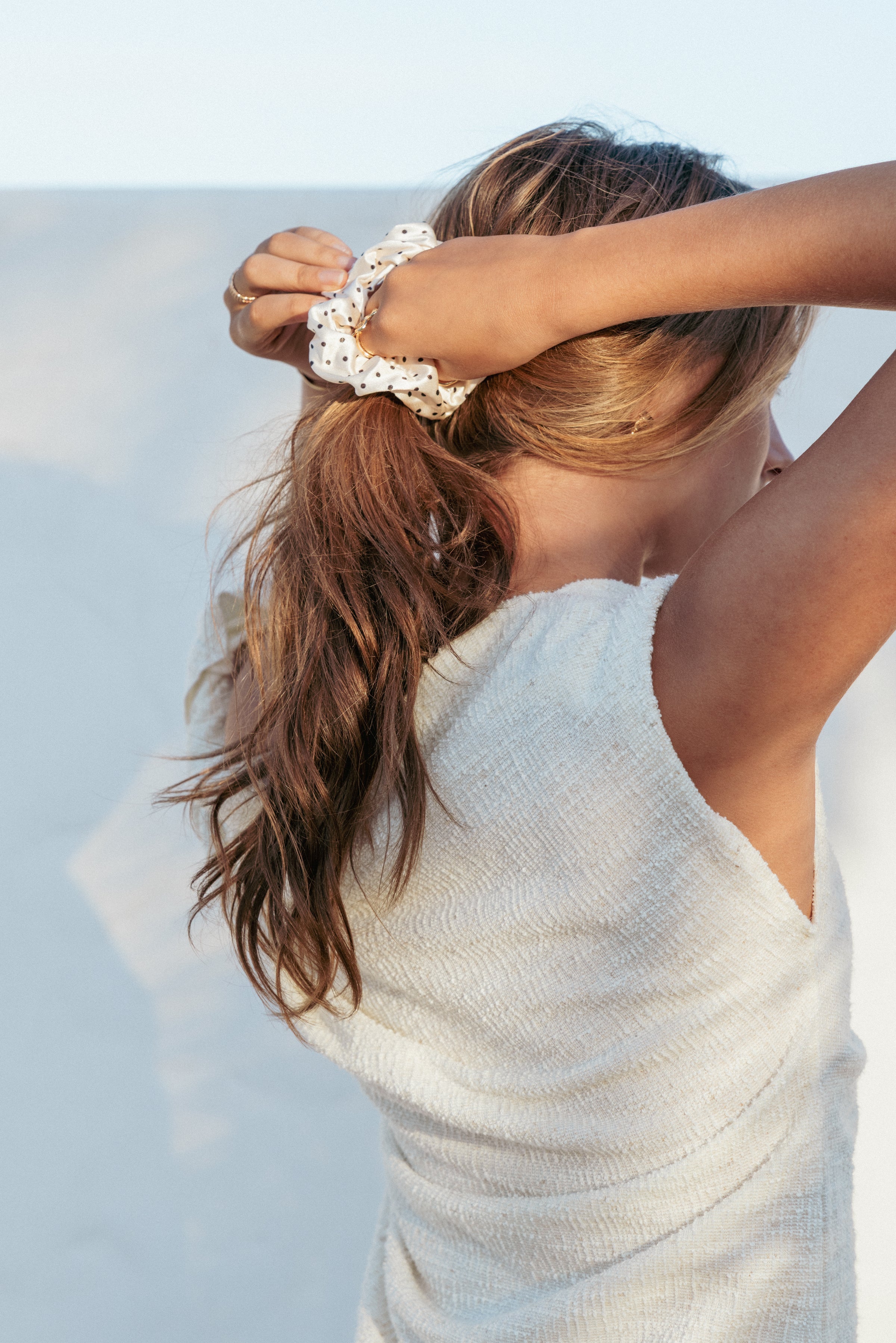 ACCESSORIES Sally Scrunchie - Cream