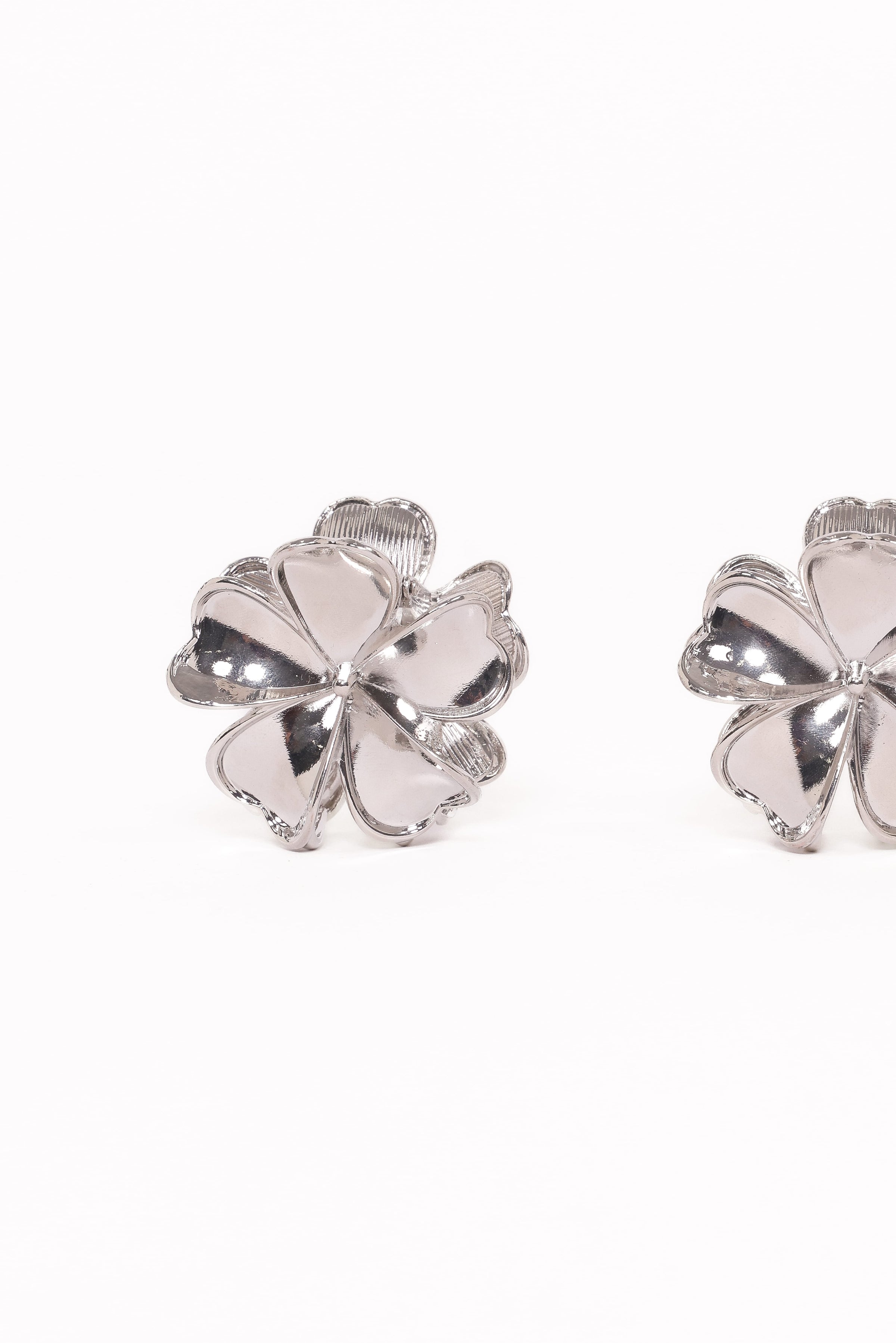 ACCESSORIES Tiffany 2 Pack Flower Hair Clips - Silver