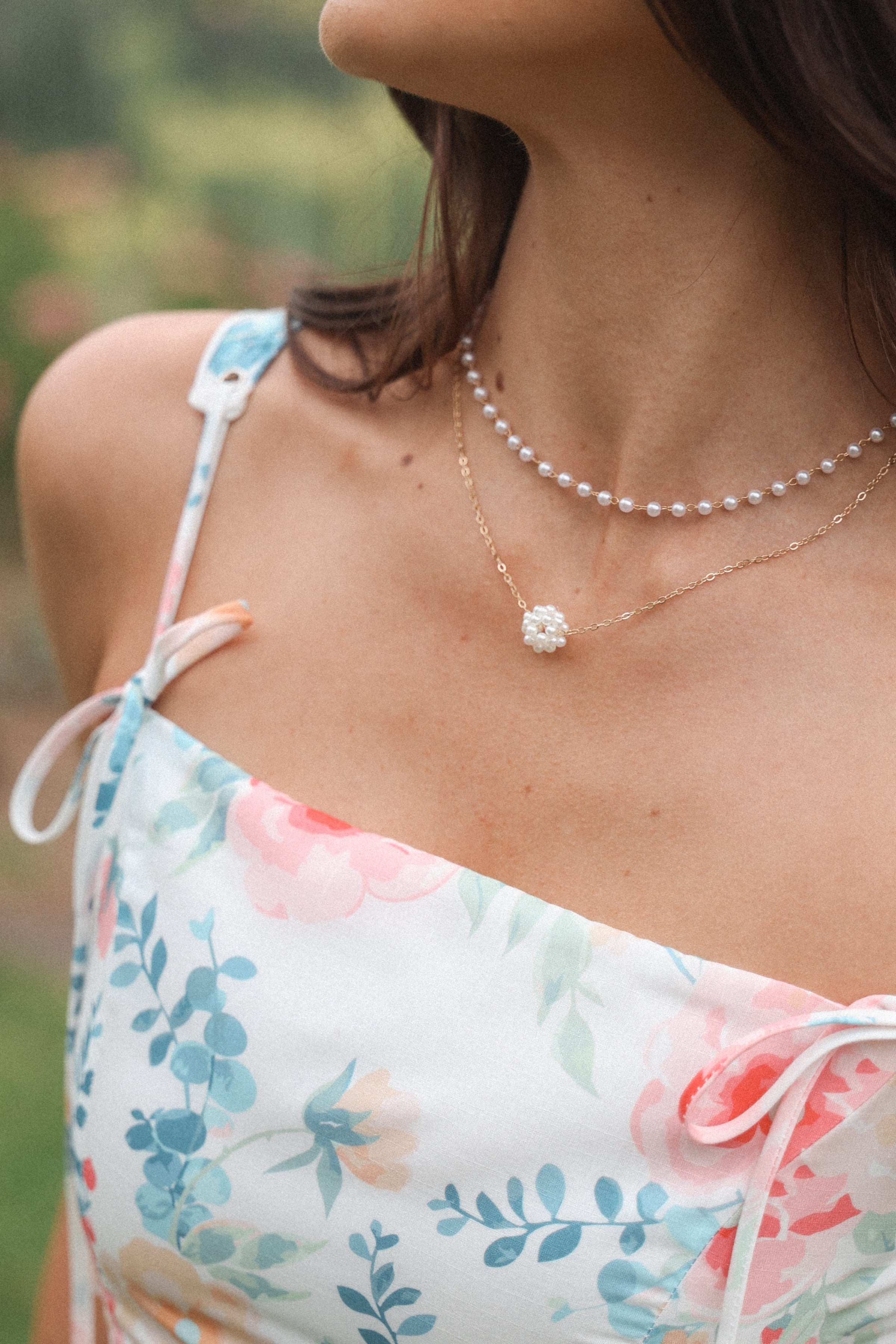 ACCESSORIES Viola Necklace Set - Pearl/Gold