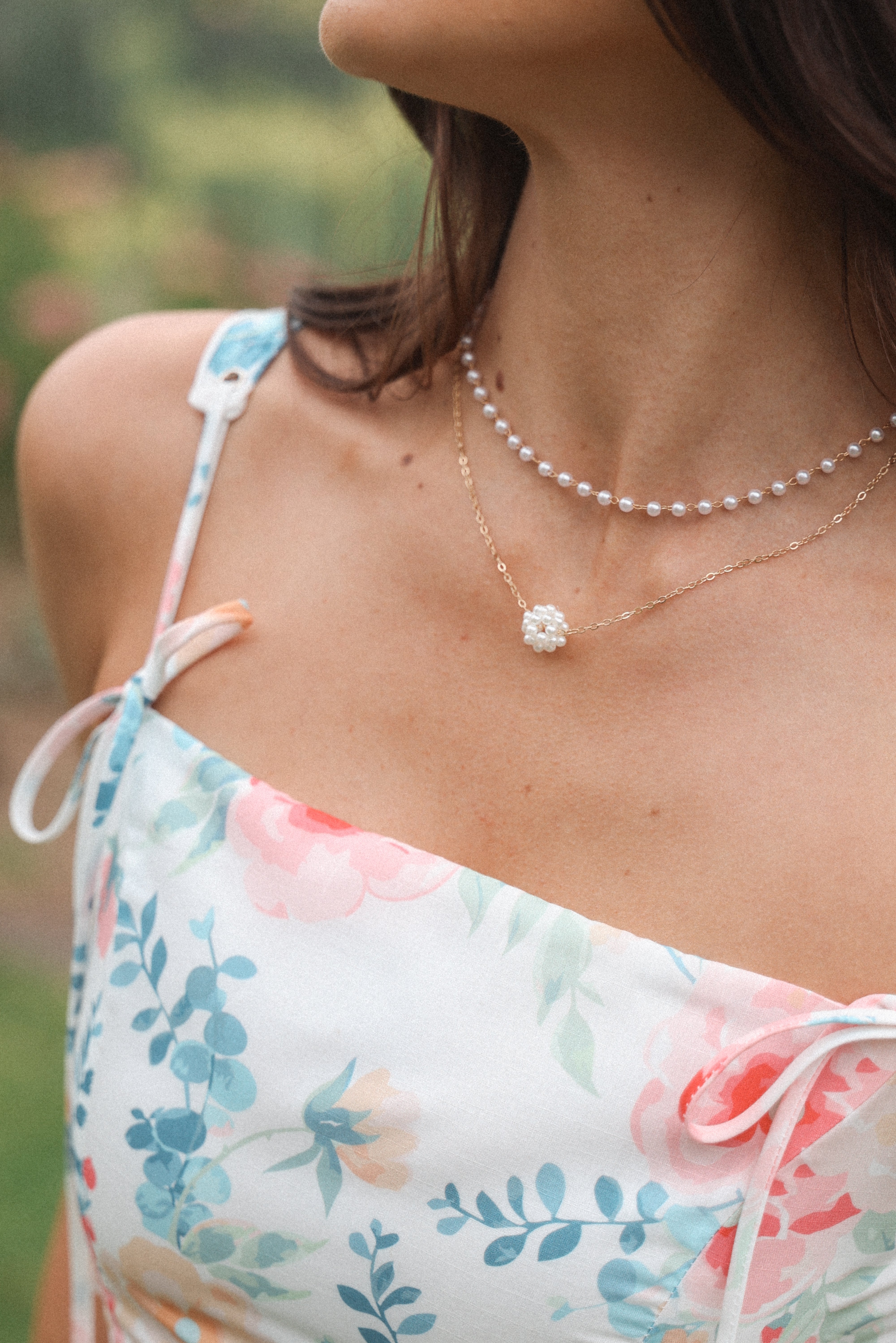 ACCESSORIES Viola Necklace Set - Pearl/Gold