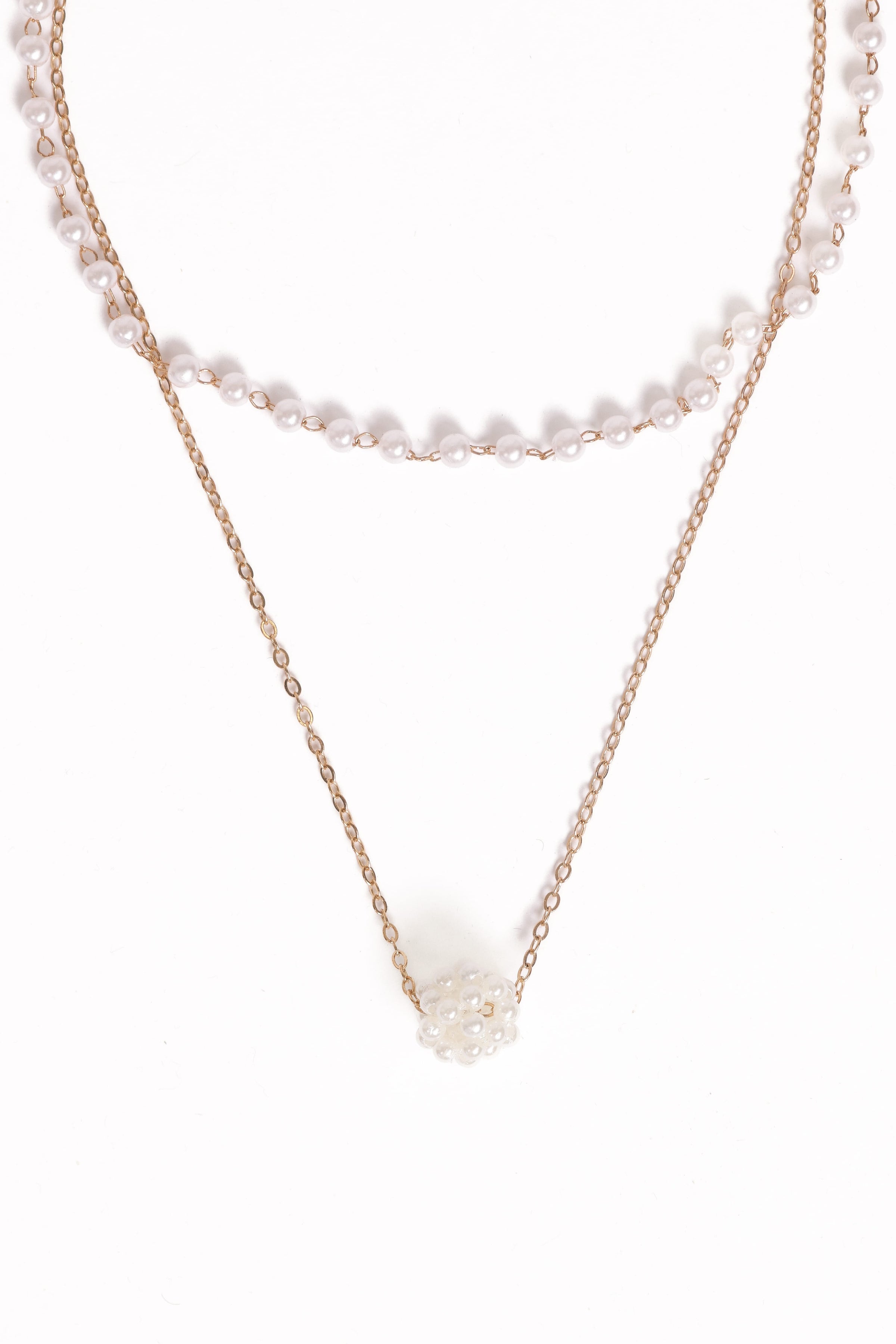 ACCESSORIES Viola Necklace Set - Pearl/Gold