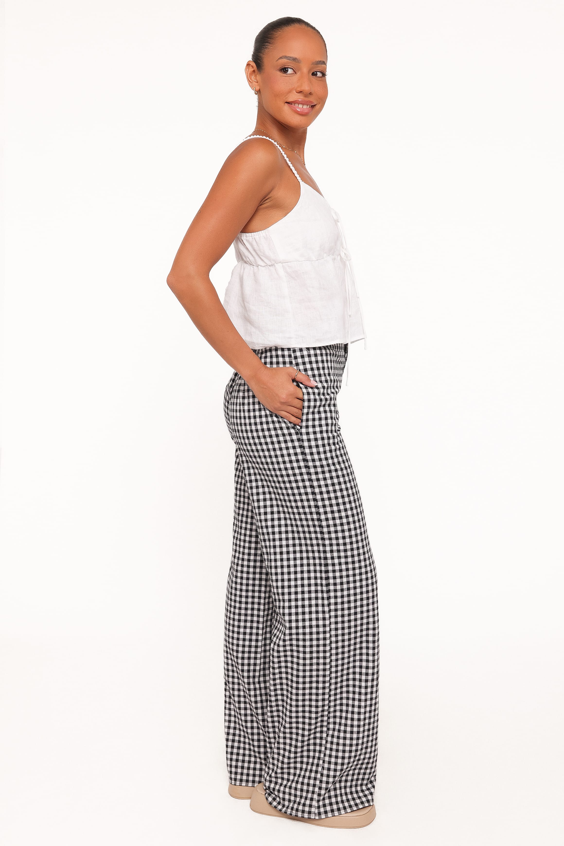 BOTTOMS Abbott Pants - Black Gingham