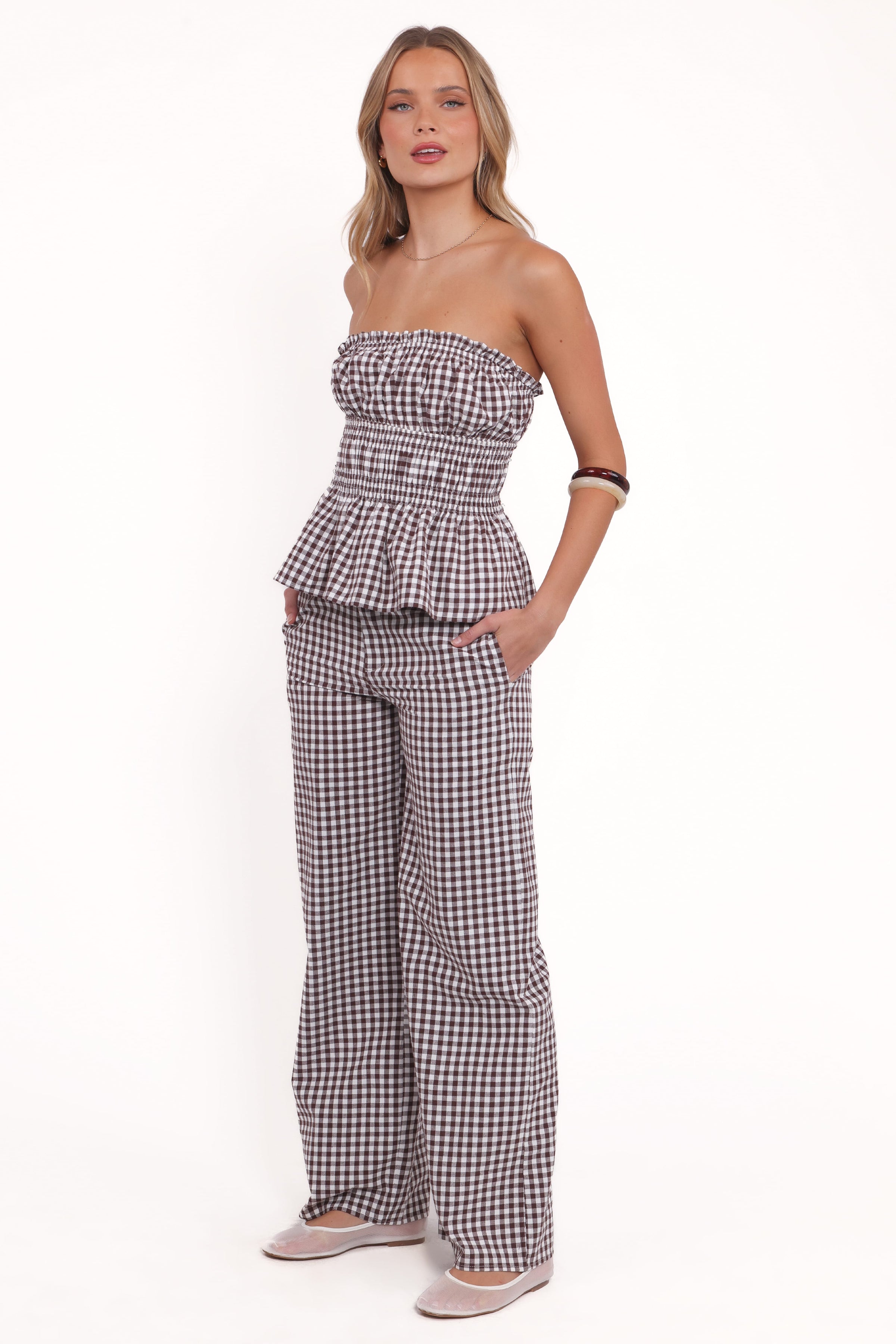 BOTTOMS Abbott Pants - Brown Gingham