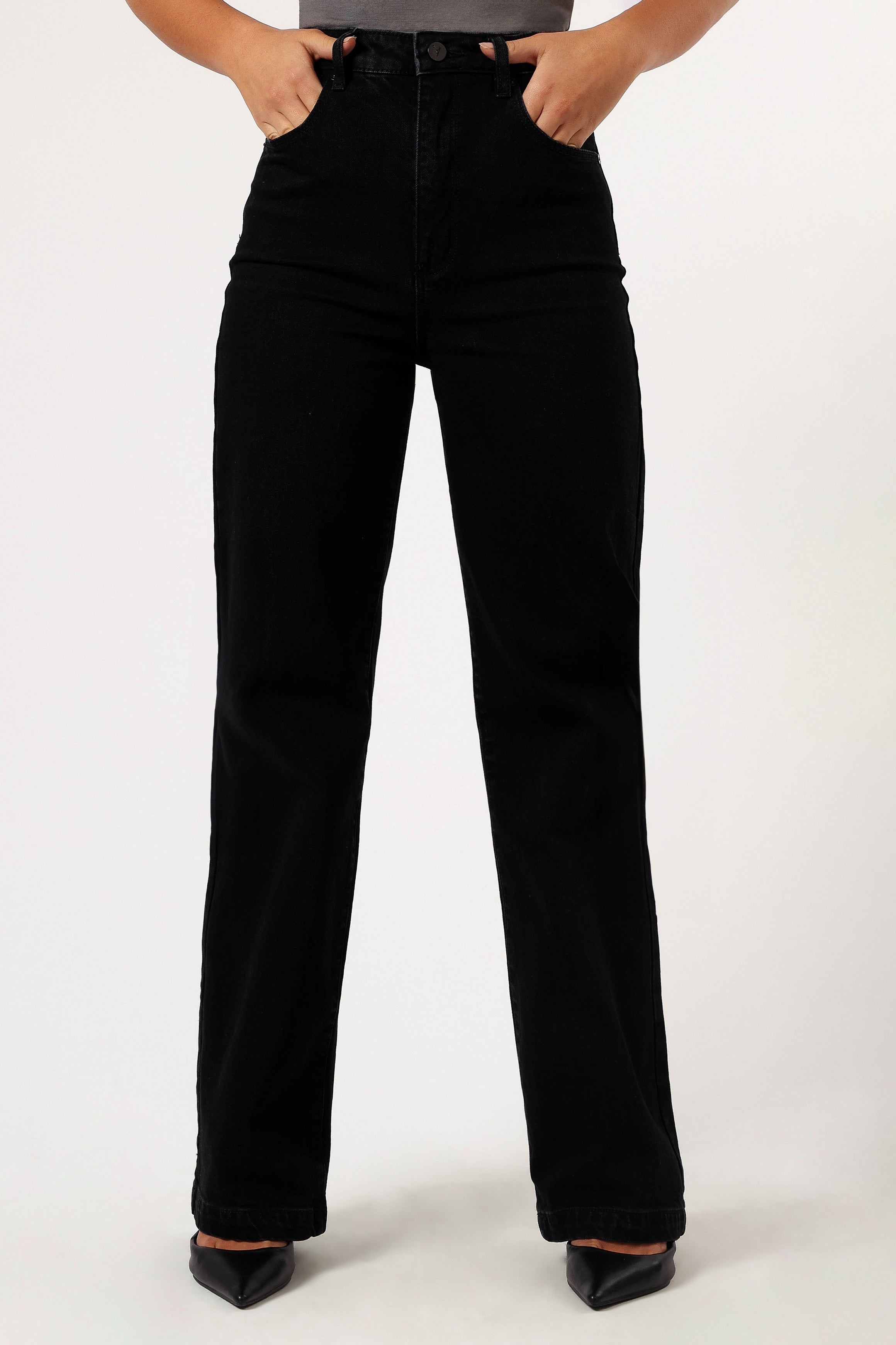 BOTTOMS @Abrand 94 High Wide Jeans - Dead Of Night