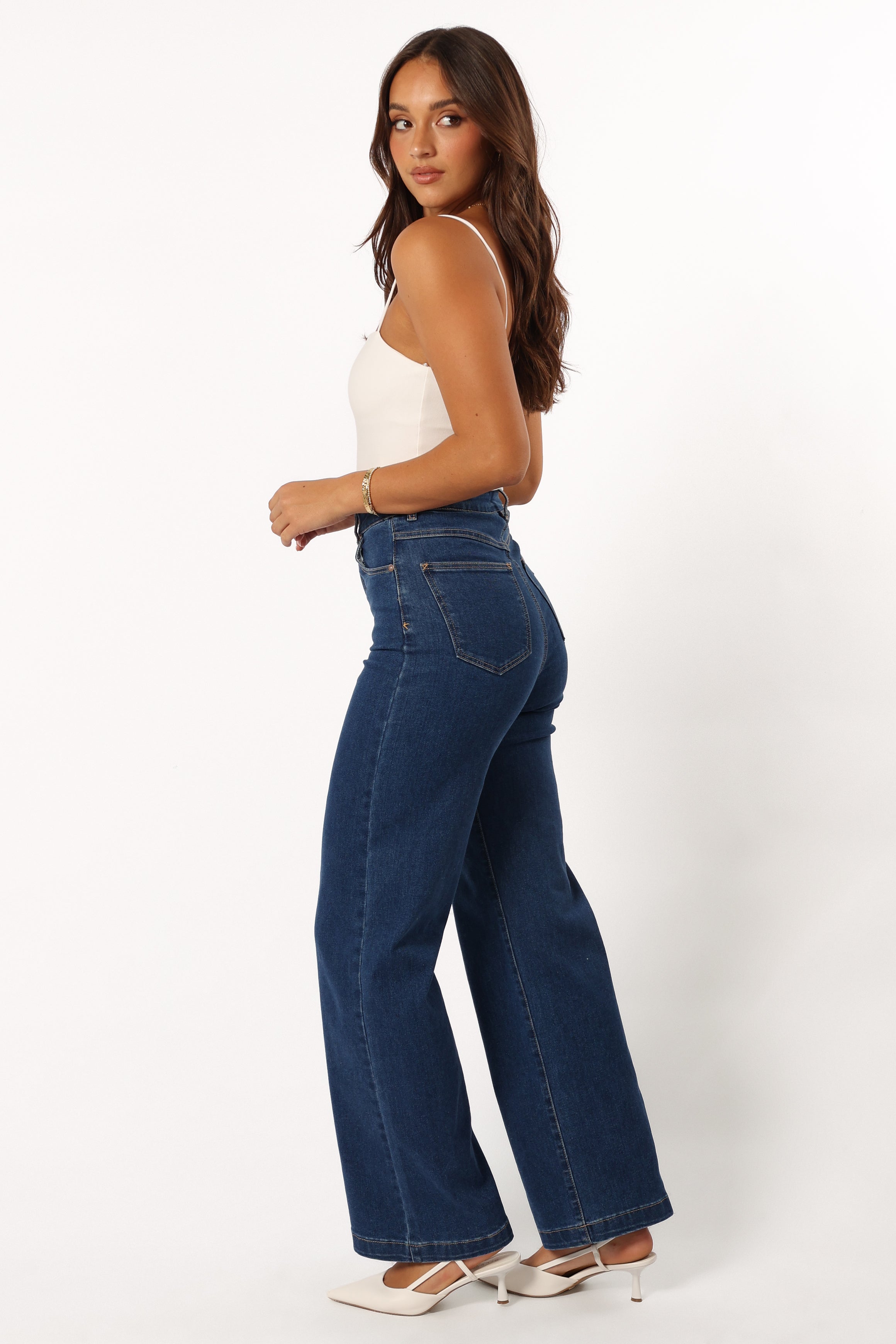 BOTTOMS @Abrand 94 High Wide Jeans - Ruth Mid Blue (Hold for Cool Beginnings)