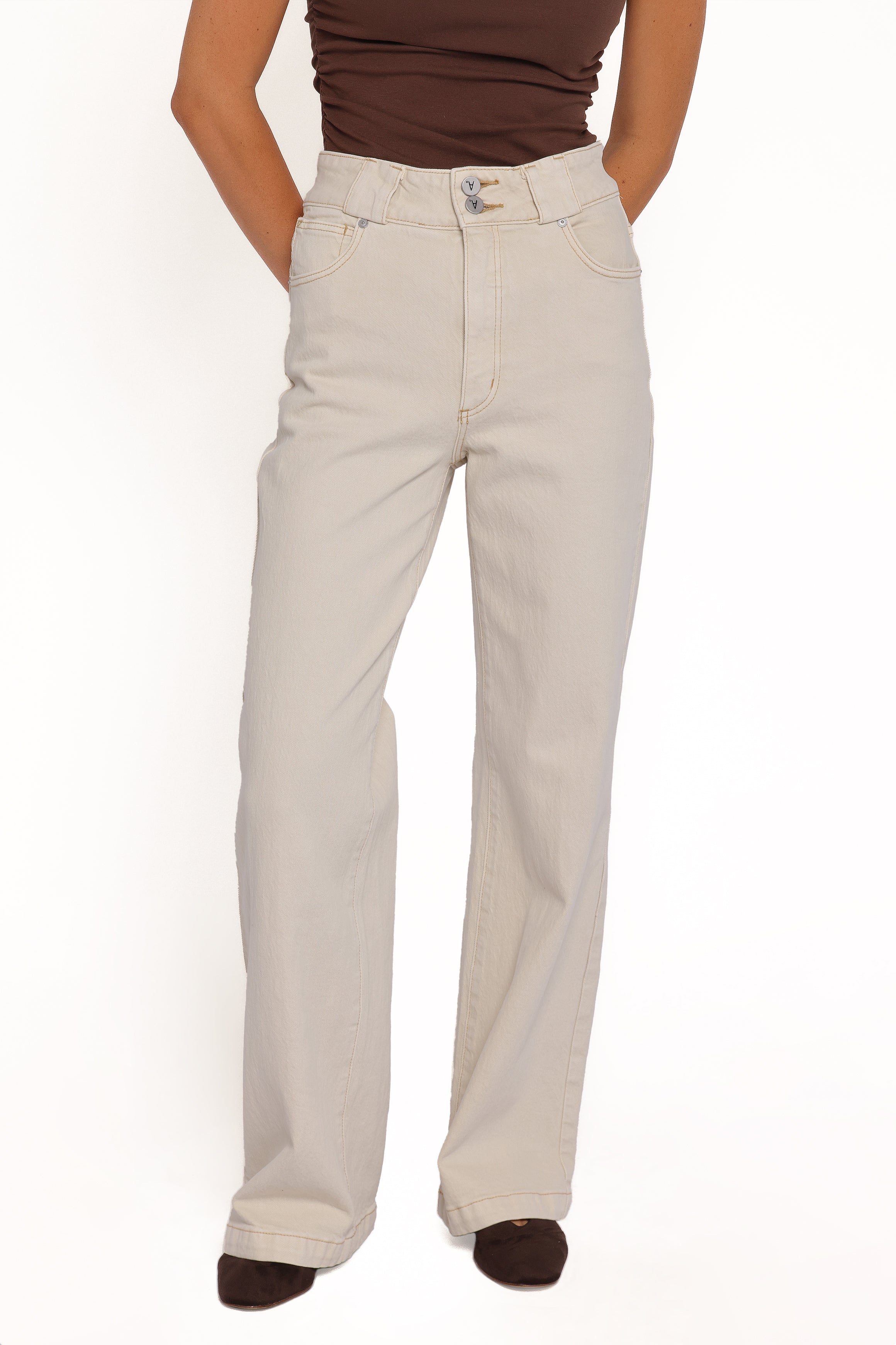 BOTTOMS Abrand 94 High Wide Jeans - Tofu