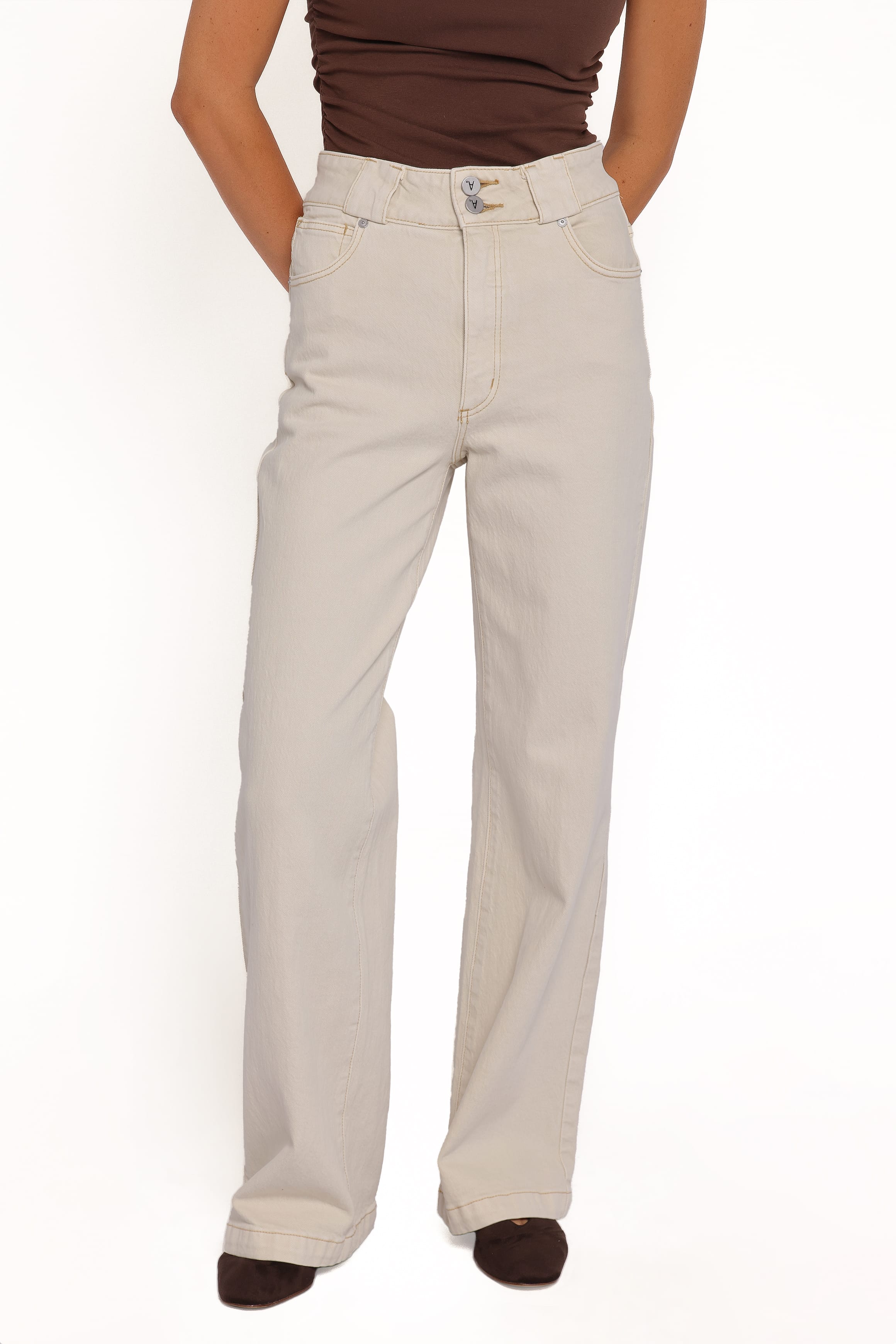 BOTTOMS Abrand 94 High Wide Jeans - Tofu