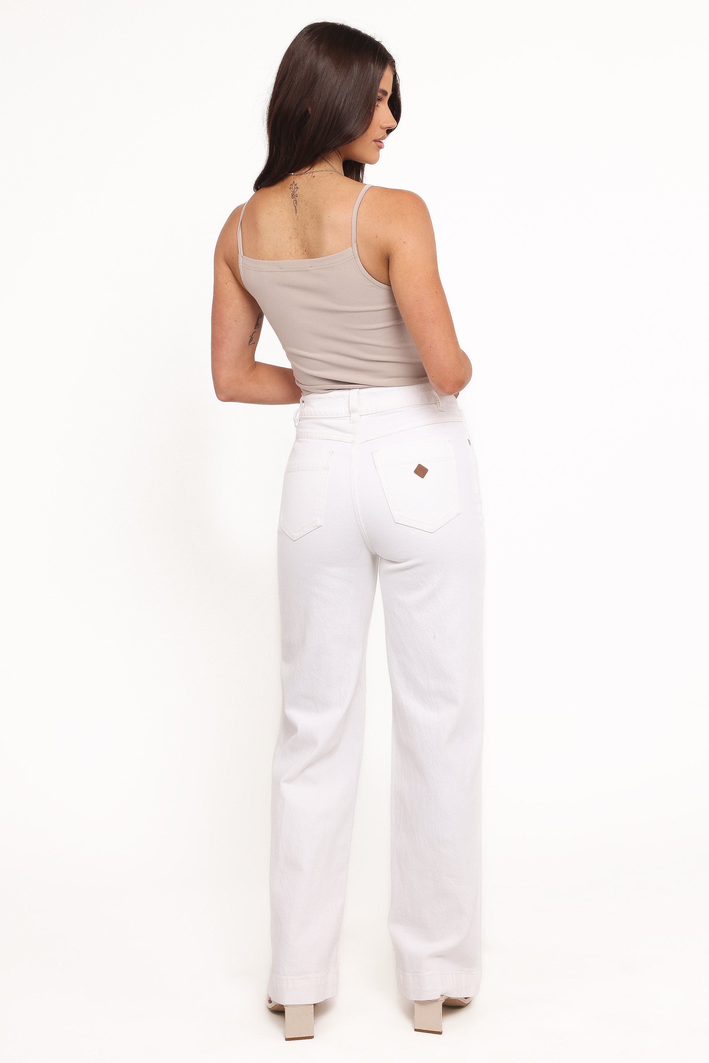 BOTTOMS Abrand 94 High Wide Jeans - White Gold