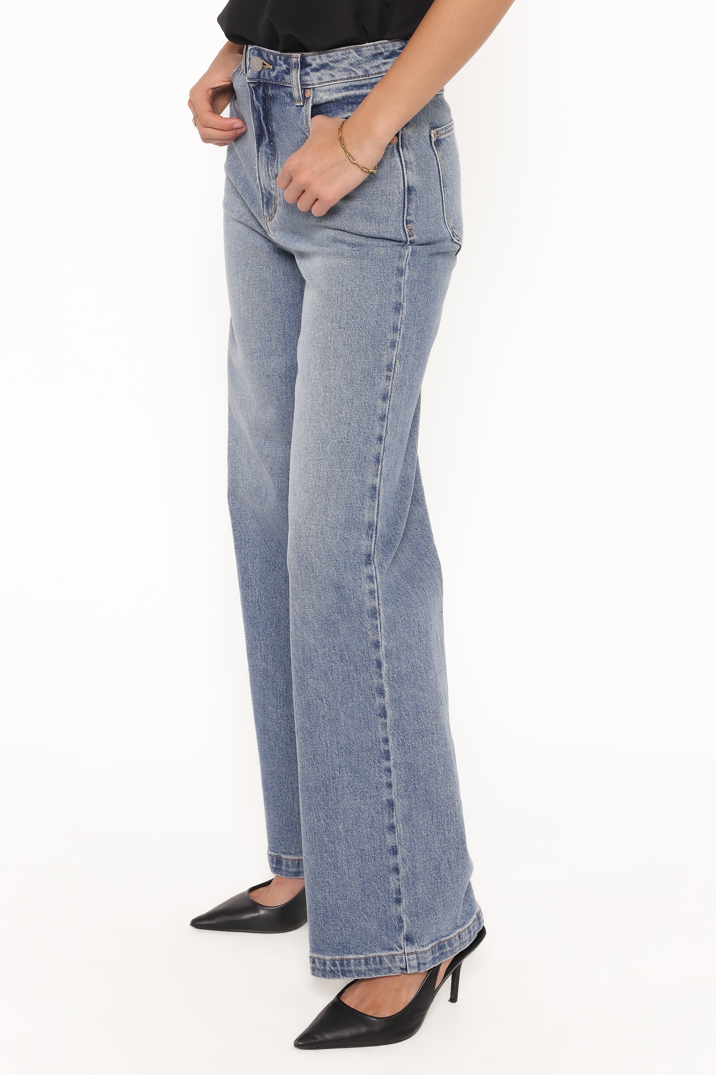 BOTTOMS @Abrand 94 Wide Leg Jeans - Selena