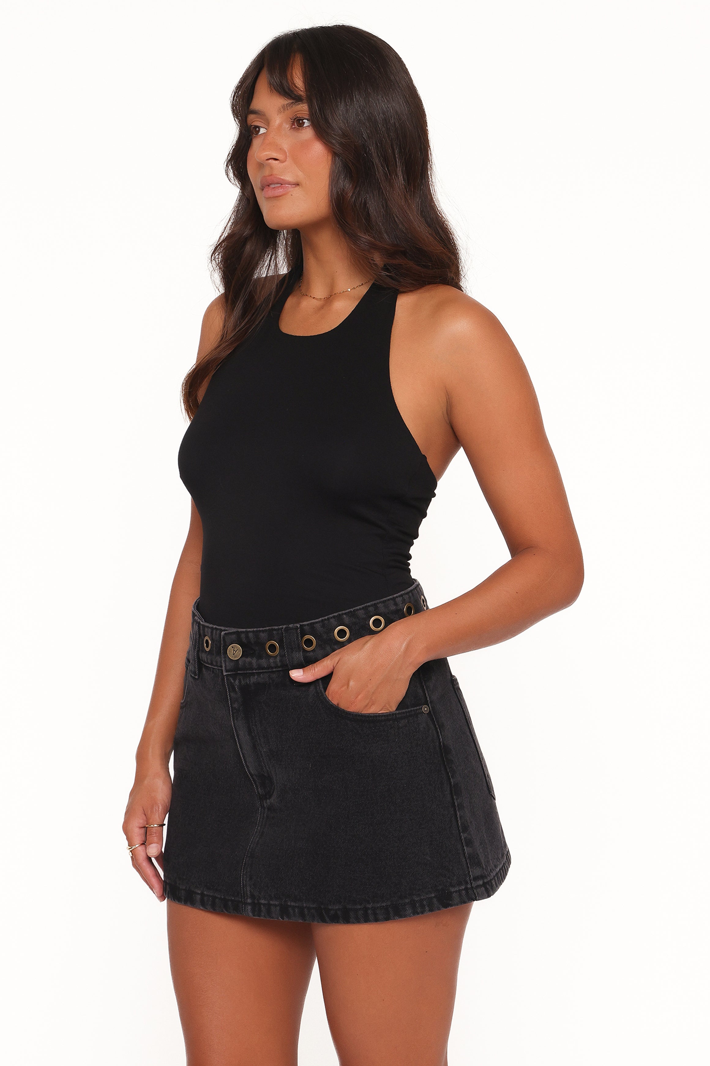 BOTTOMS Abrand 95 Aline Skirt - Brie Eyelet