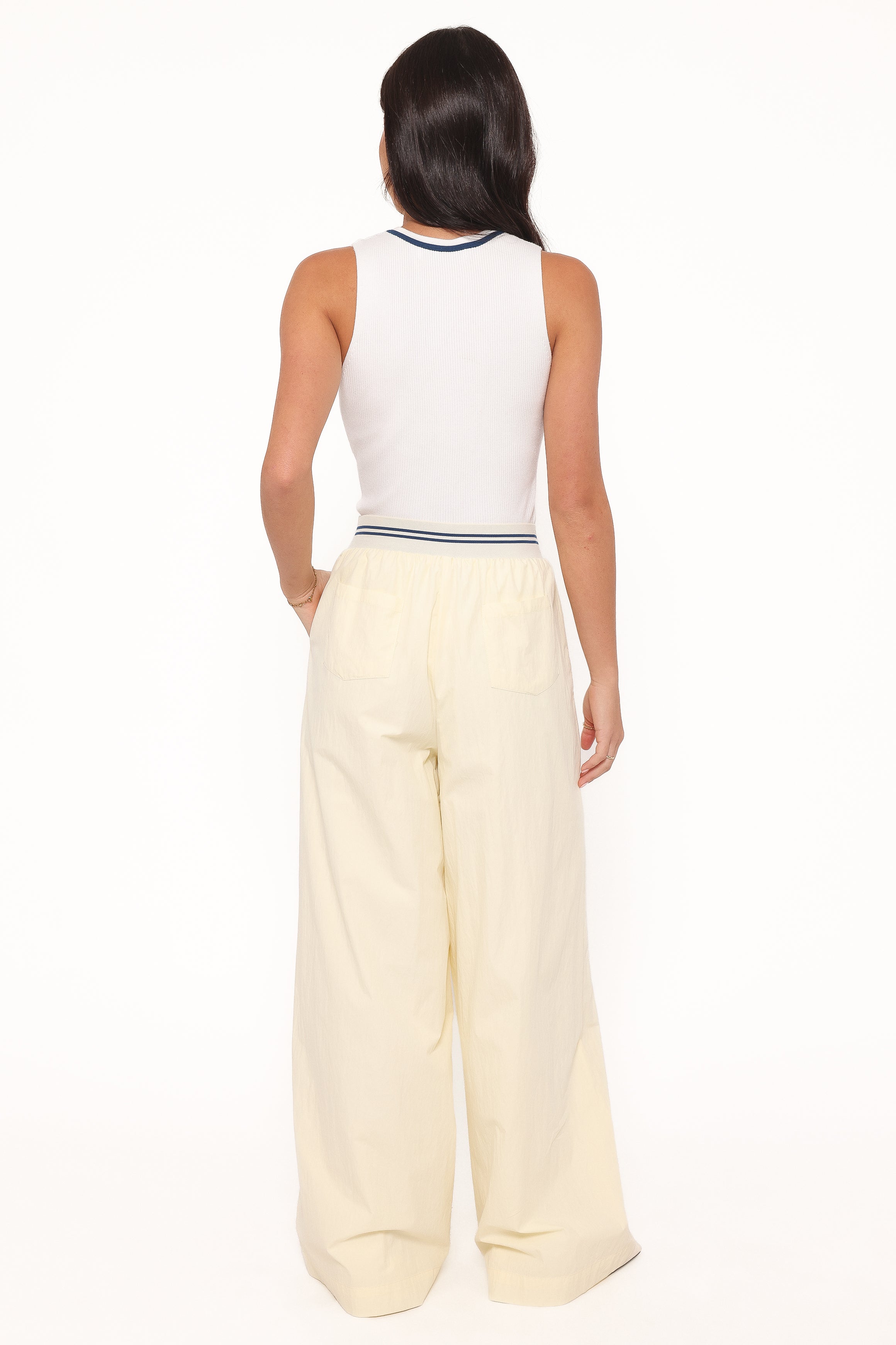 BOTTOMS Adam Wide Leg Pant - Pale Yellow