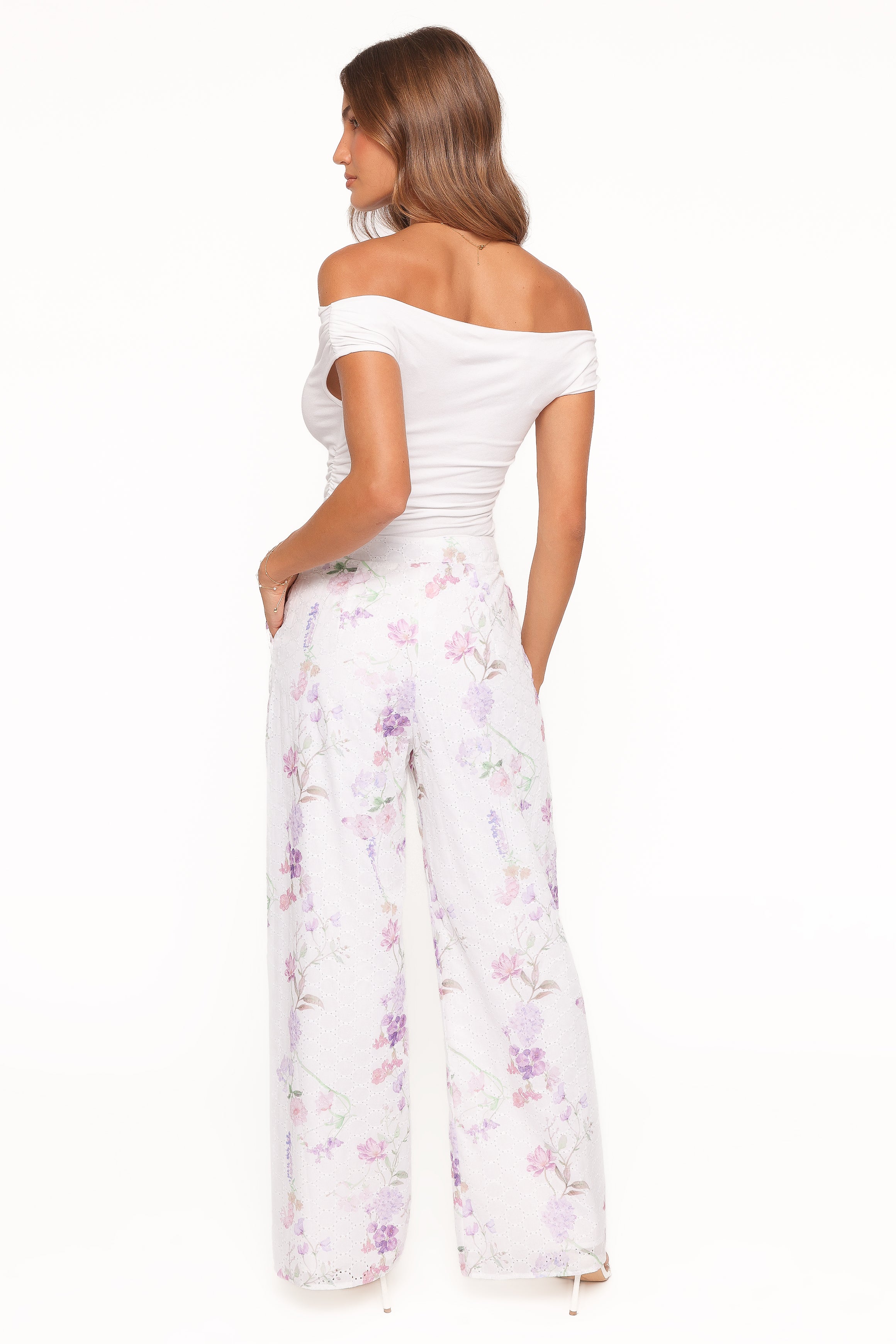 BOTTOMS Adams Fitted Pant - Purple Floral