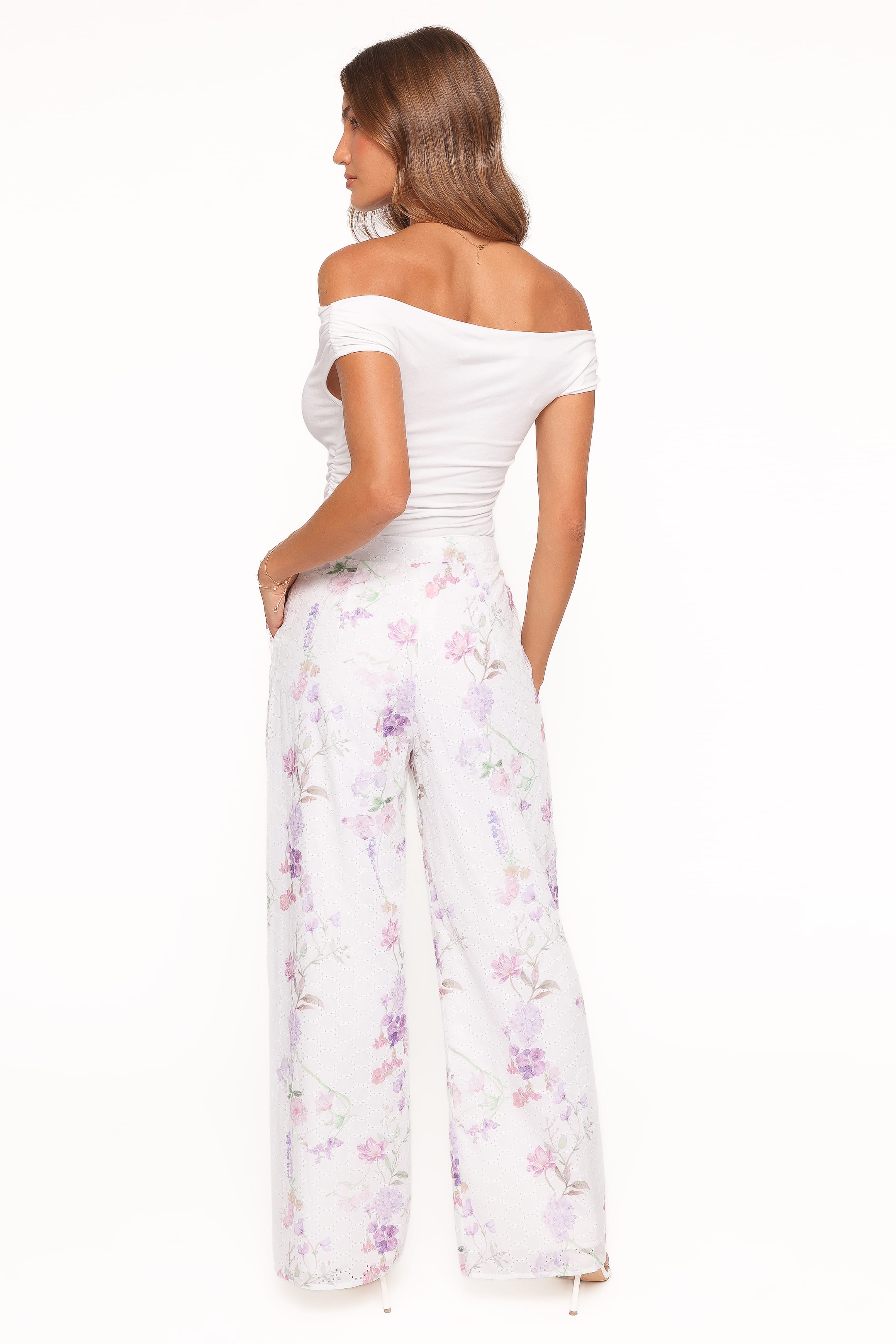 BOTTOMS Adams Fitted Pant - Purple Floral