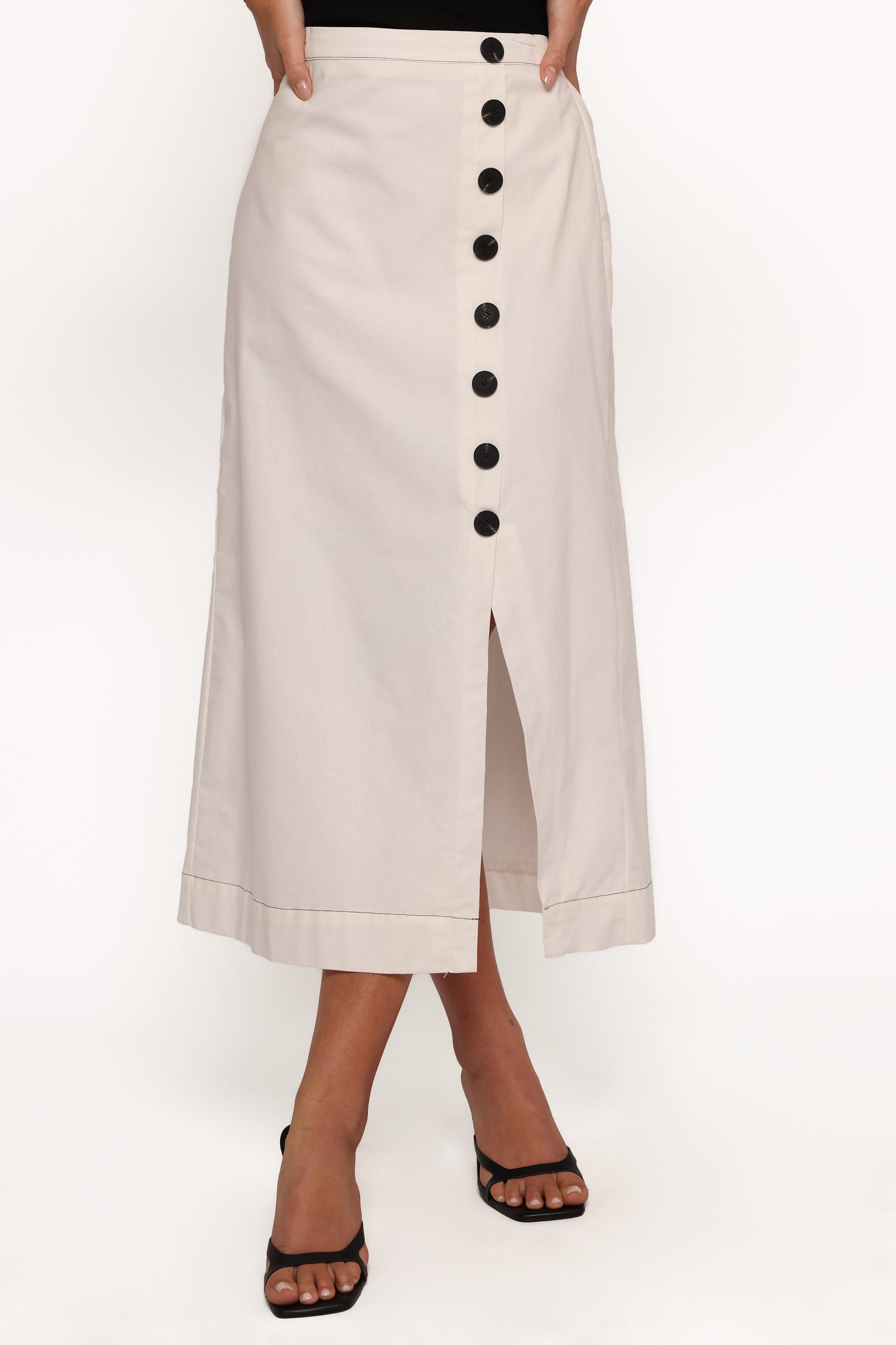 BOTTOMS Alder Midi Skirt - Cream