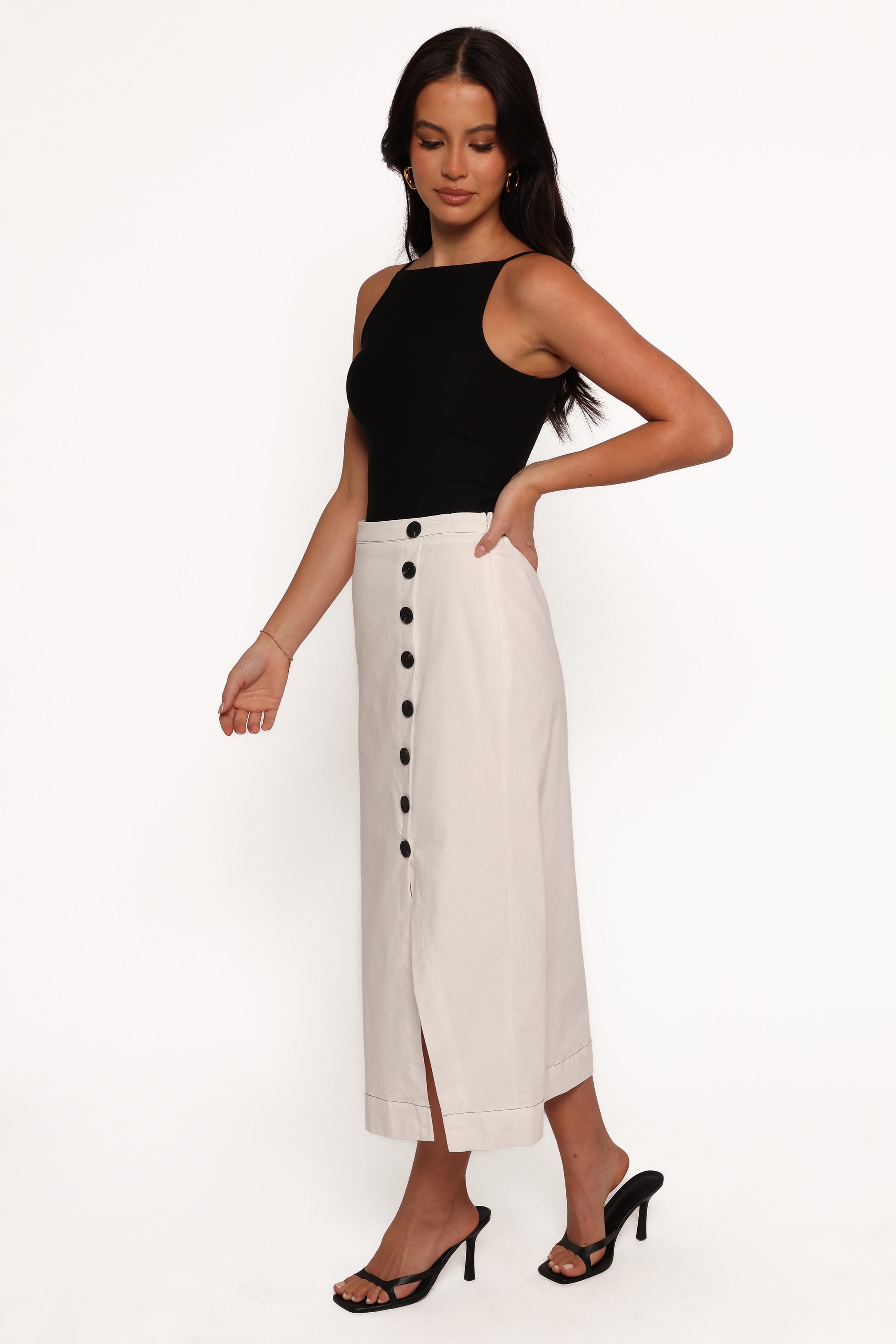 BOTTOMS Alder Midi Skirt - Cream