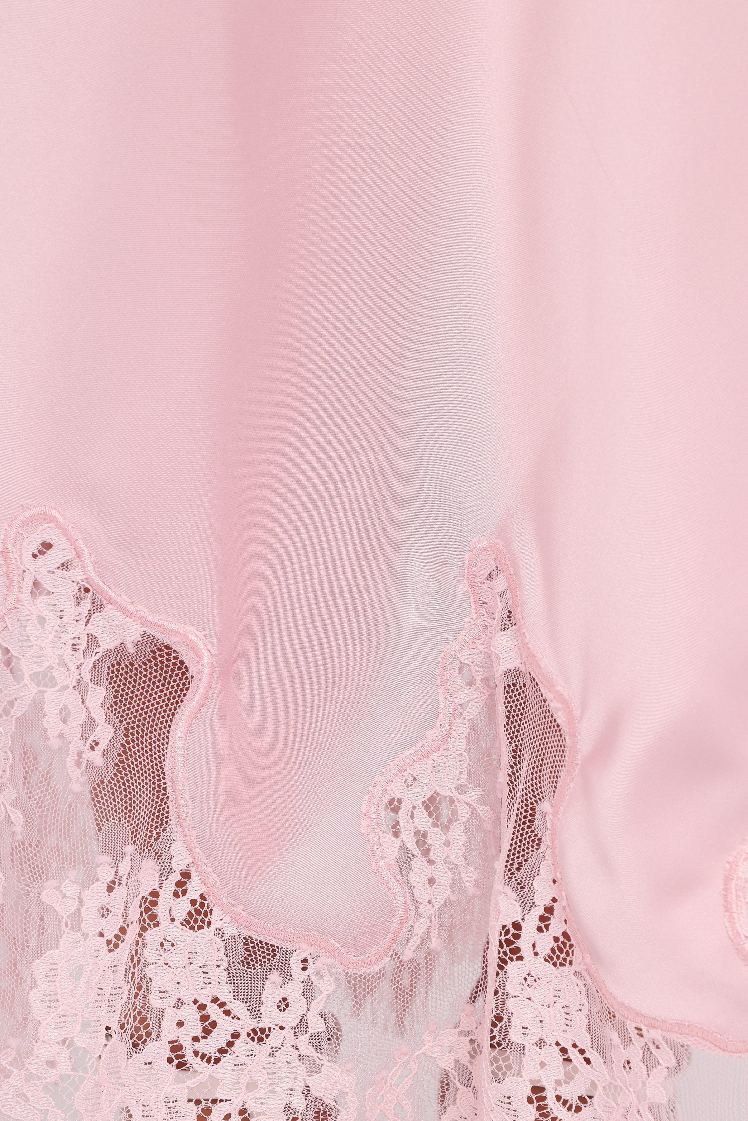BOTTOMS Alira Lace Trim Midi Skirt - Pale Pink